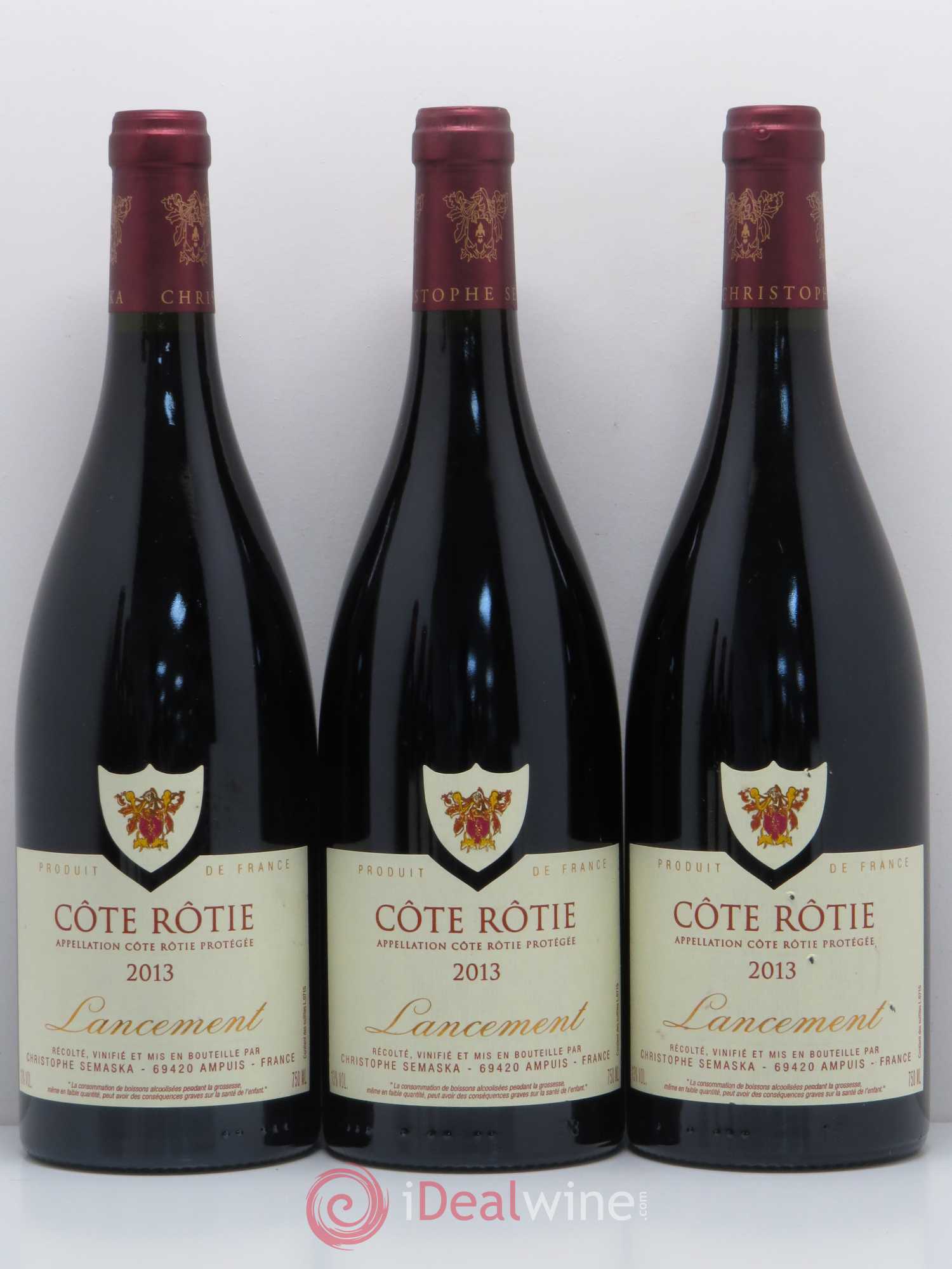 Côte-Rôtie Lancement Christophe Semaska 2013 - Lot de 6 bouteilles - 1