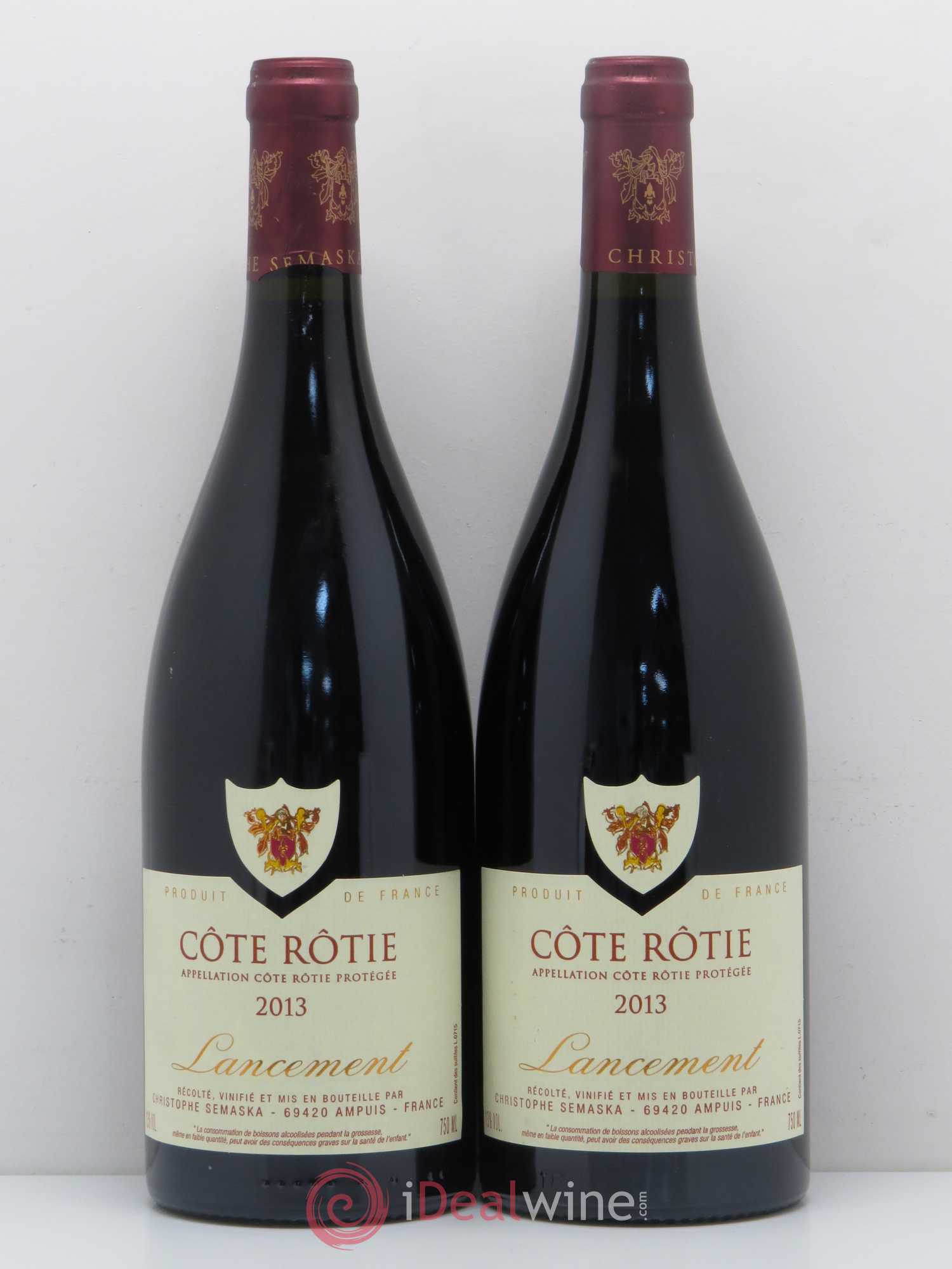 Côte-Rôtie Lancement Christophe Semaska 2013 - Lot de 2 bouteilles - 0