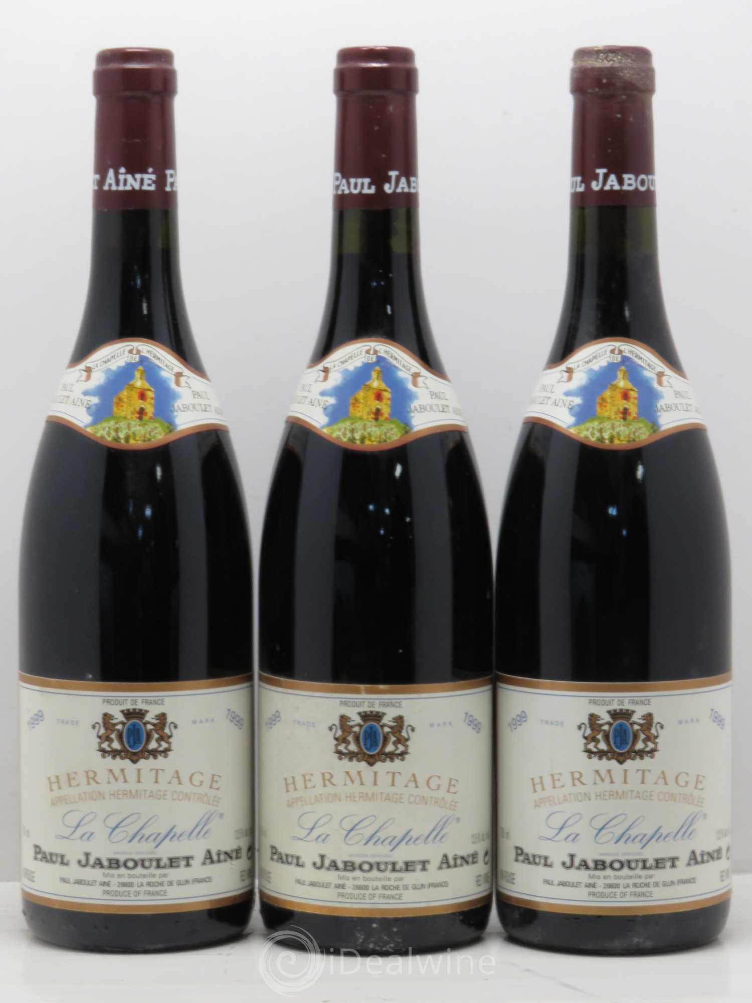 Hermitage La Chapelle Paul Jaboulet Ainé 1999 - Lot de 3 bouteilles - 0