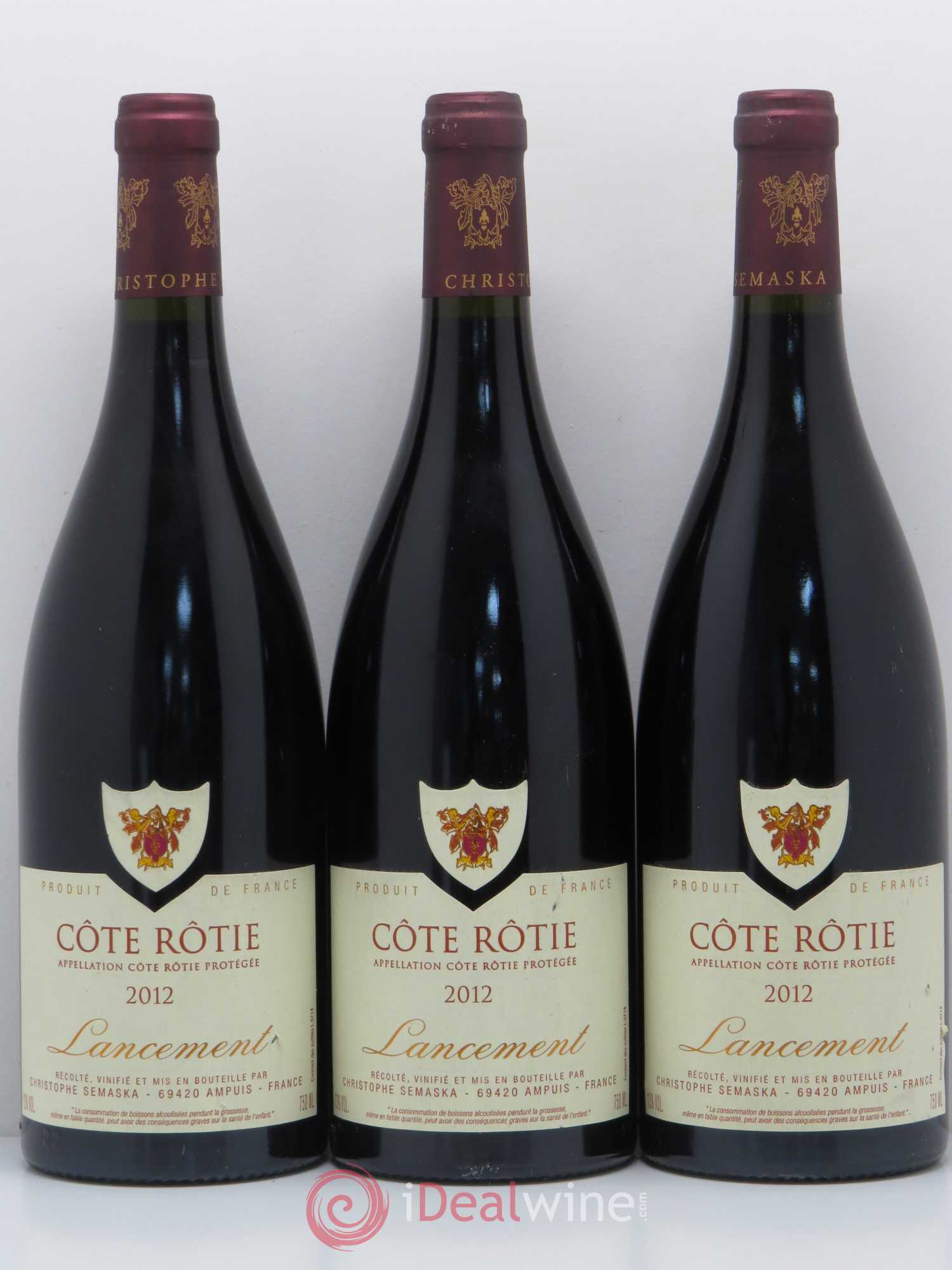 Côte-Rôtie Lancement Christophe Semaska 2012 - Posten von 6 Flaschen - 2