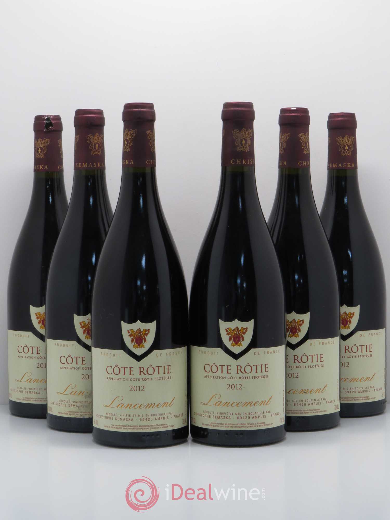 Côte-Rôtie Lancement Christophe Semaska 2012 - Lot de 6 bouteilles - 0
