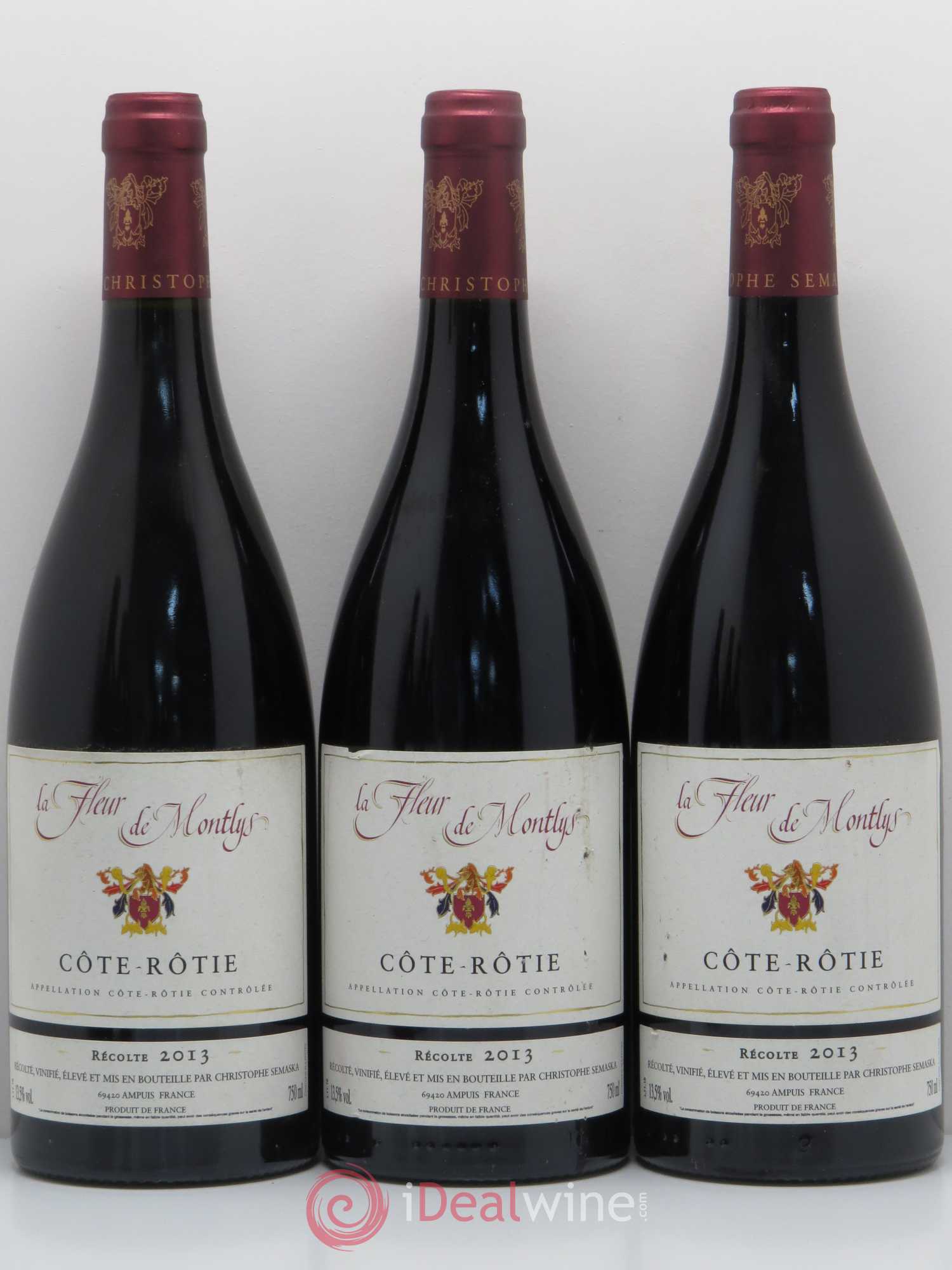 Côte-Rôtie Fleur de Montlys Christophe Semaska Château de Montlys 2013 - Posten von 6 Flaschen - 1