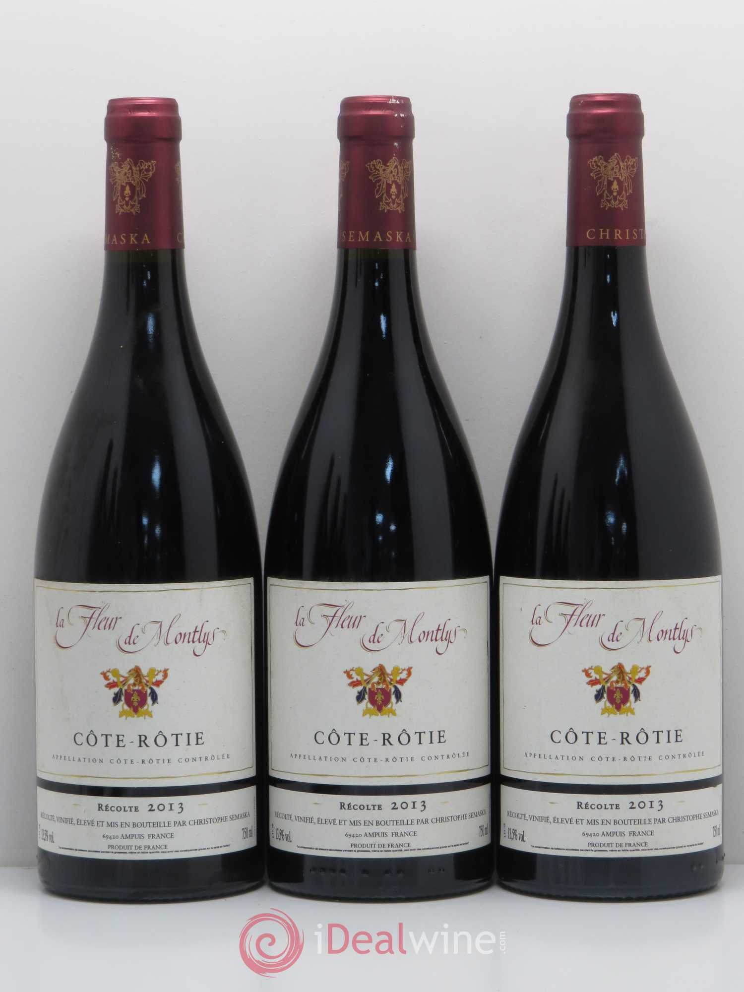 Côte-Rôtie Fleur de Montlys Christophe Semaska Château de Montlys 2013 - Posten von 6 Flaschen - 1