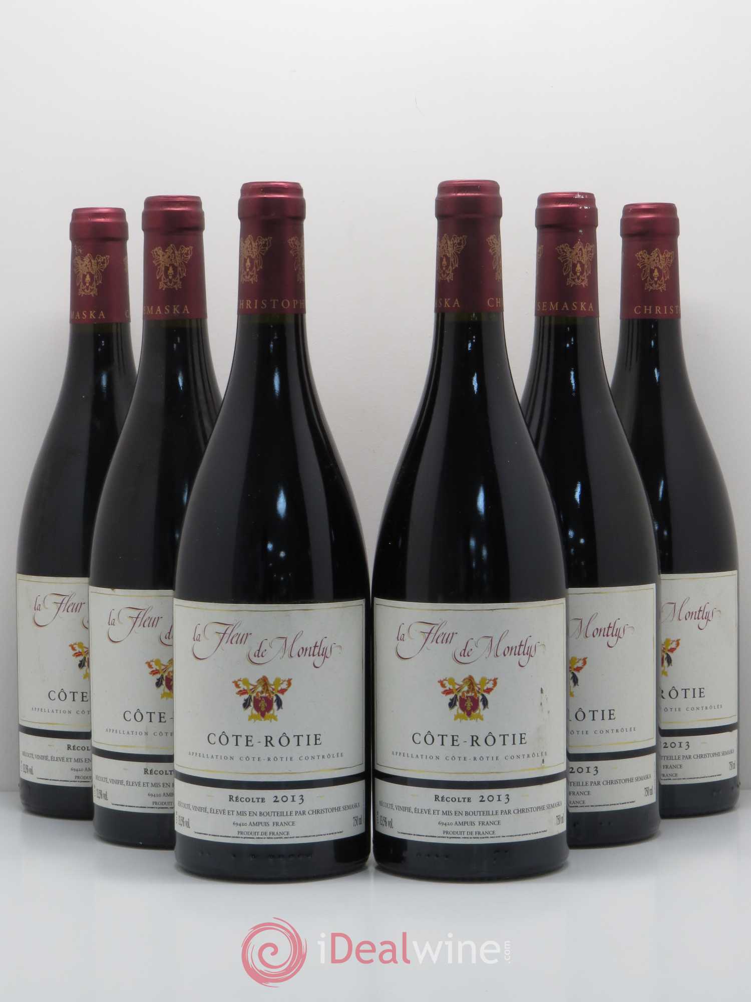 Côte-Rôtie Fleur de Montlys Christophe Semaska Château de Montlys 2013 - Posten von 6 Flaschen - 0