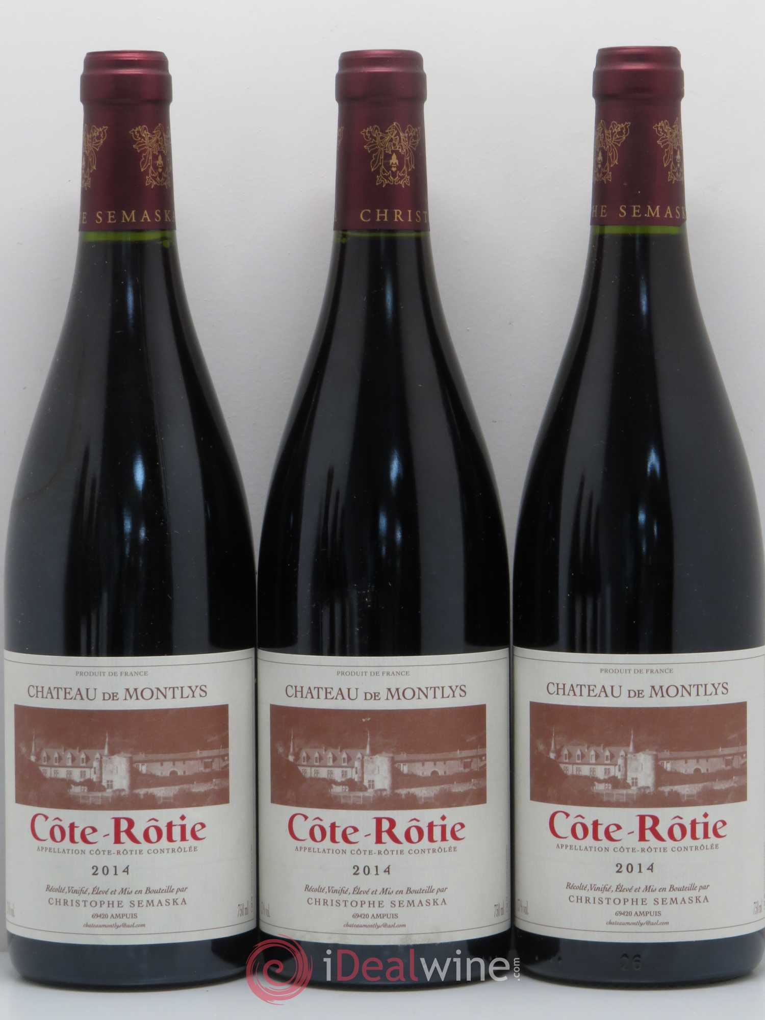 Côte-Rôtie Christophe Semaska Château de Montlys 2014 - Lot of 6 bottles - 1