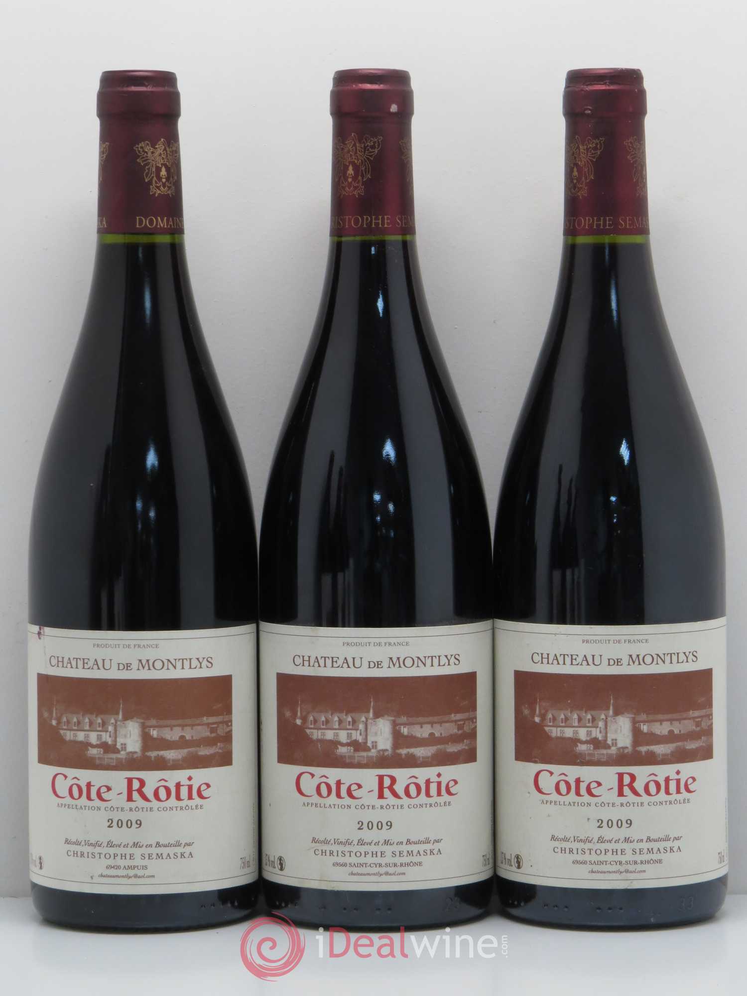 Côte-Rôtie Christophe Semaska Château de Montlys 2009 - Lot de 6 bouteilles - 1