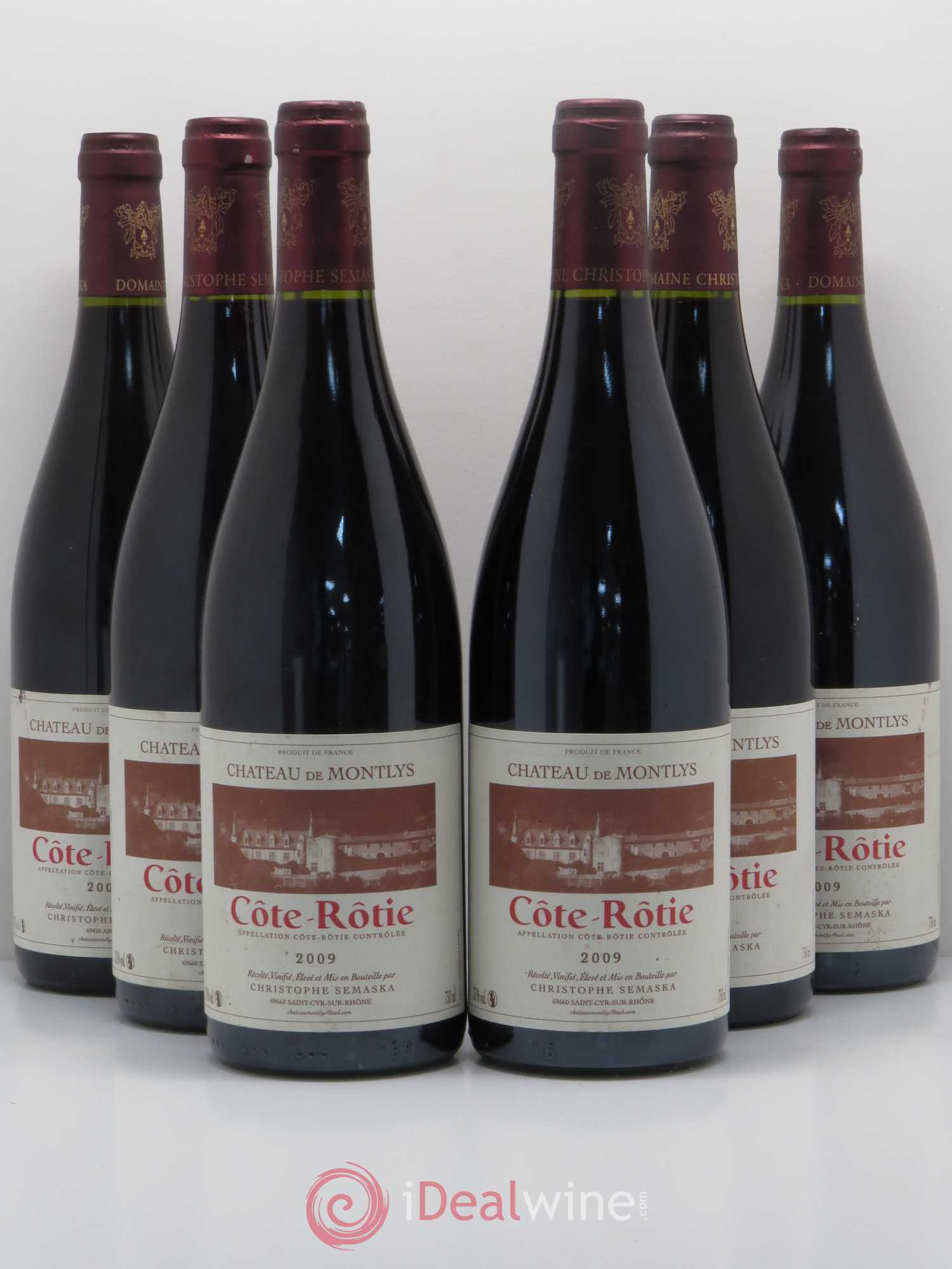 Côte-Rôtie Christophe Semaska Château de Montlys 2009 - Lot de 6 bouteilles - 0