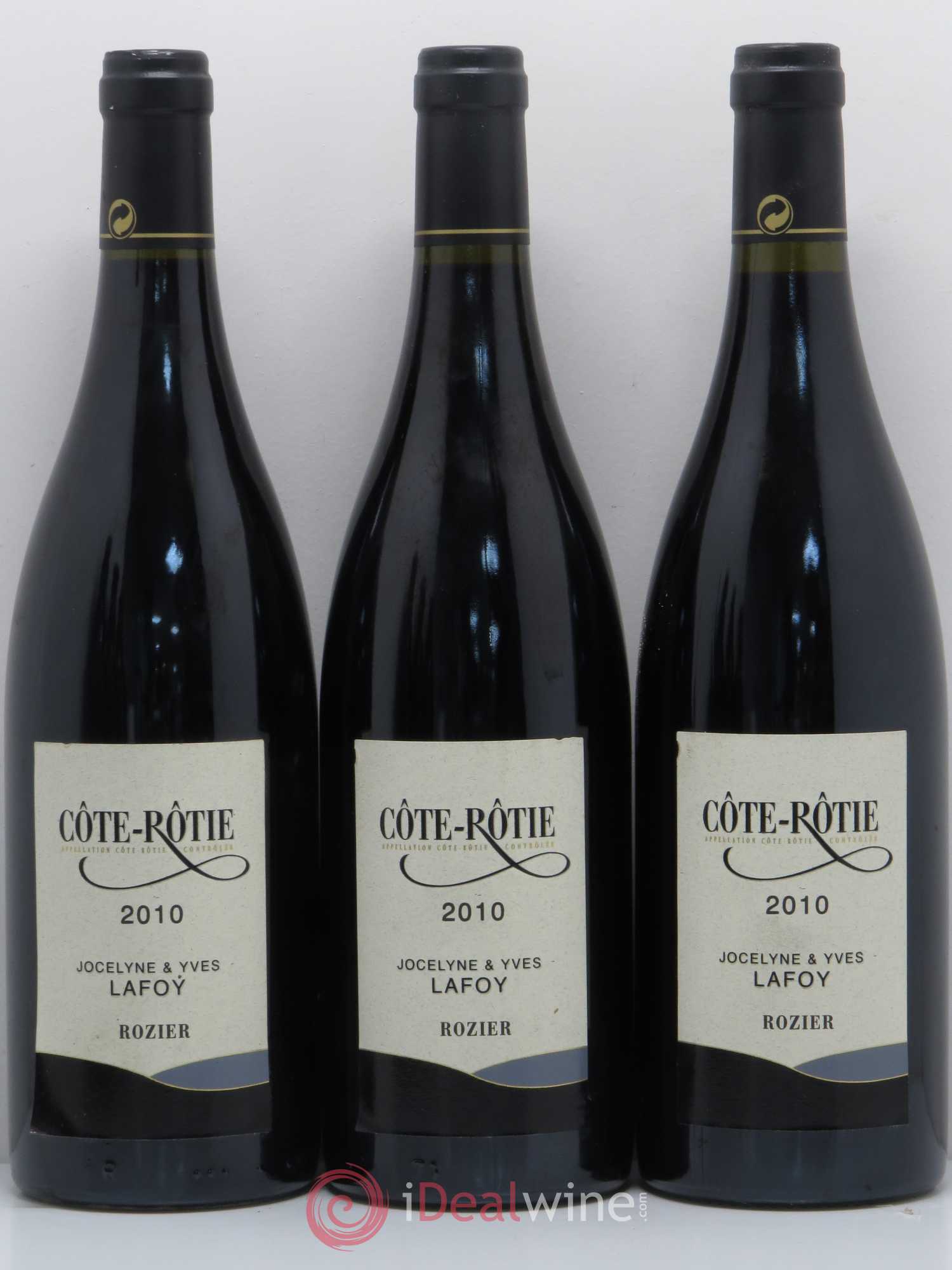 Côte-Rôtie Côte Rozier Domaine Jocelyne et Yves Lafoy 2010 - Lot of 6 bottles - 1