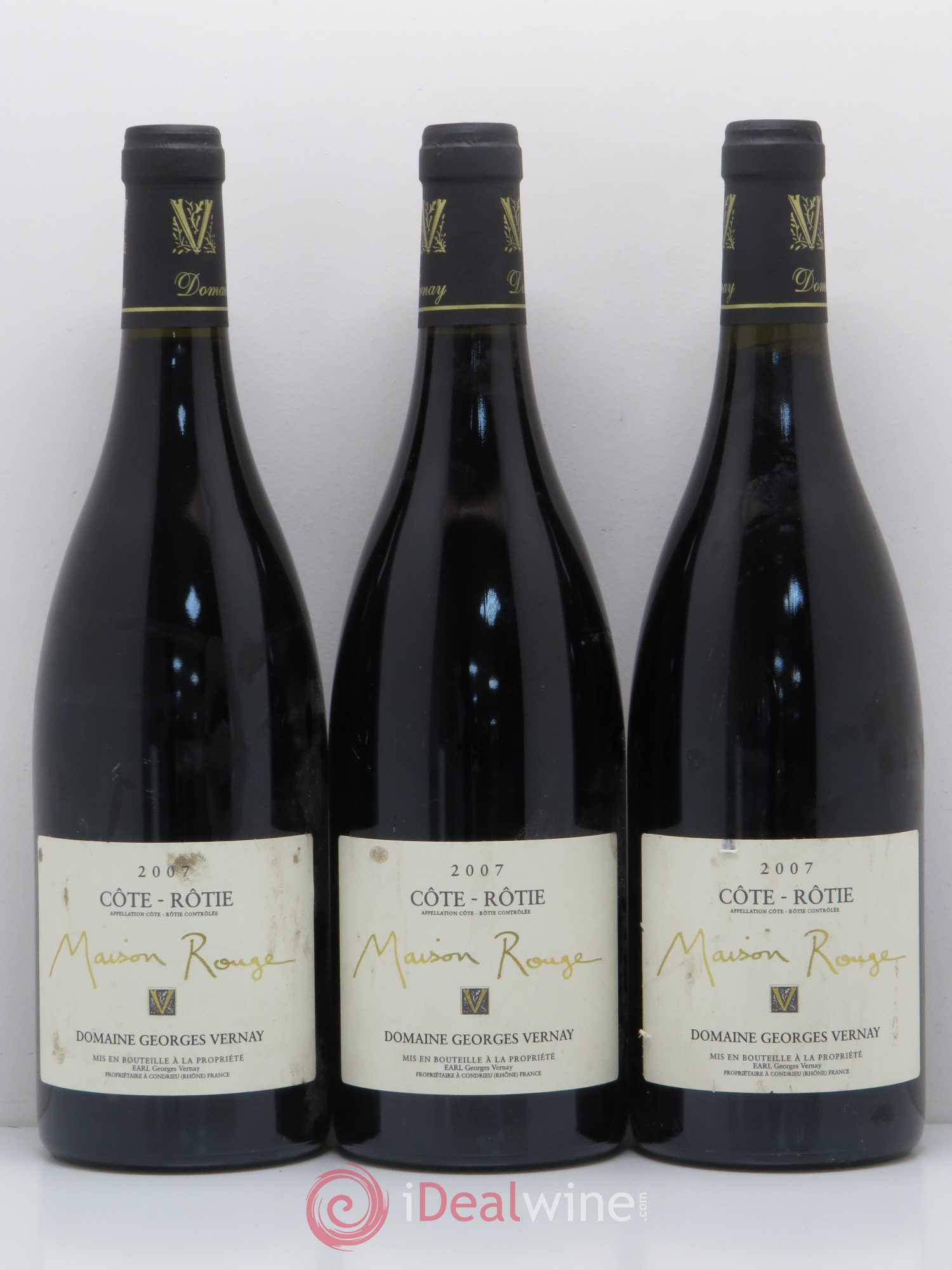 Côte-Rôtie Maison Rouge Georges Vernay 2007 - Lot de 3 bouteilles - 0
