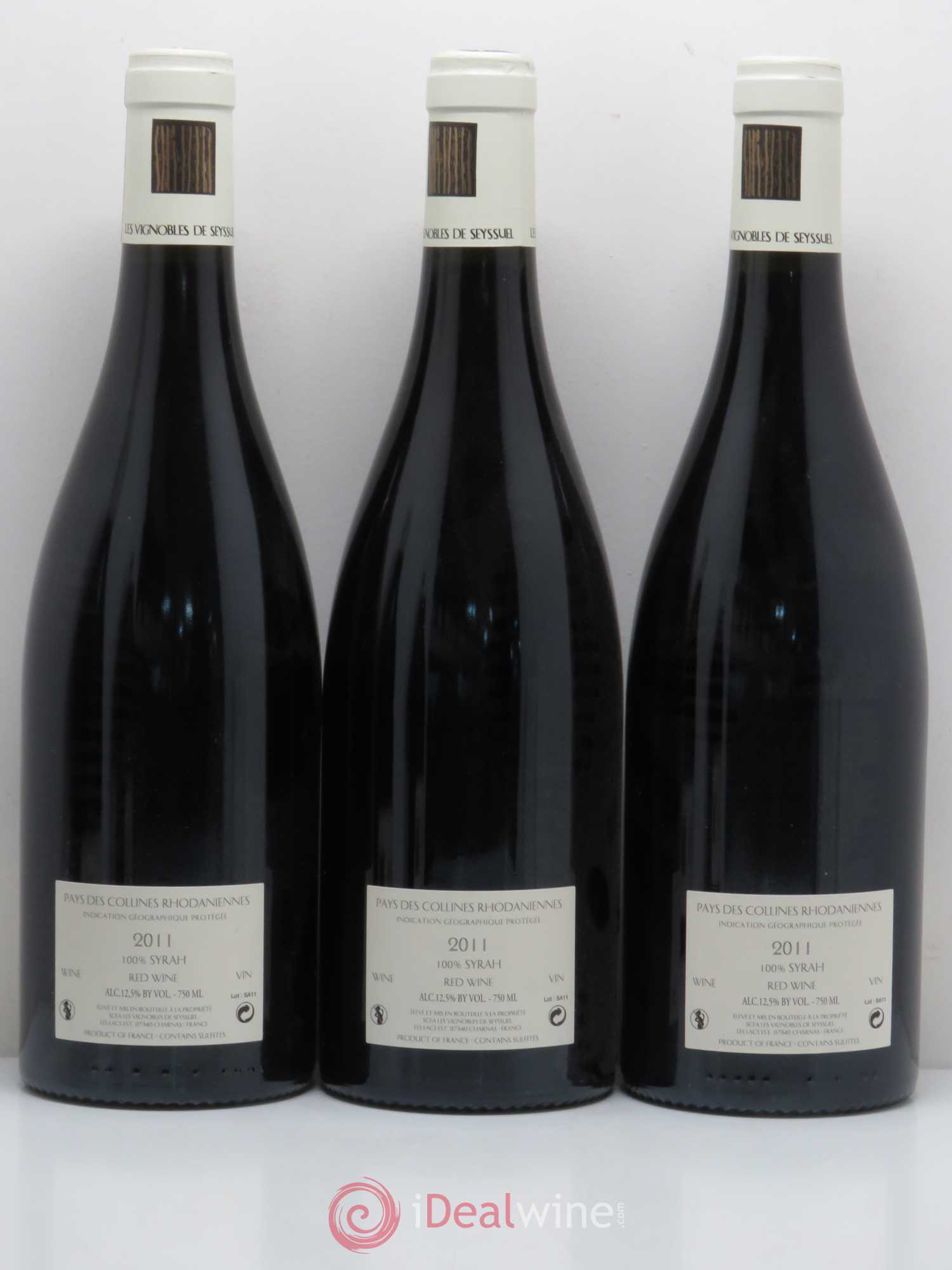Côtes-du-Rhône Saxeolum Les Vignobles de Seyssuel Louis Cheze 2011 - Posten von 5 Flaschen - 2