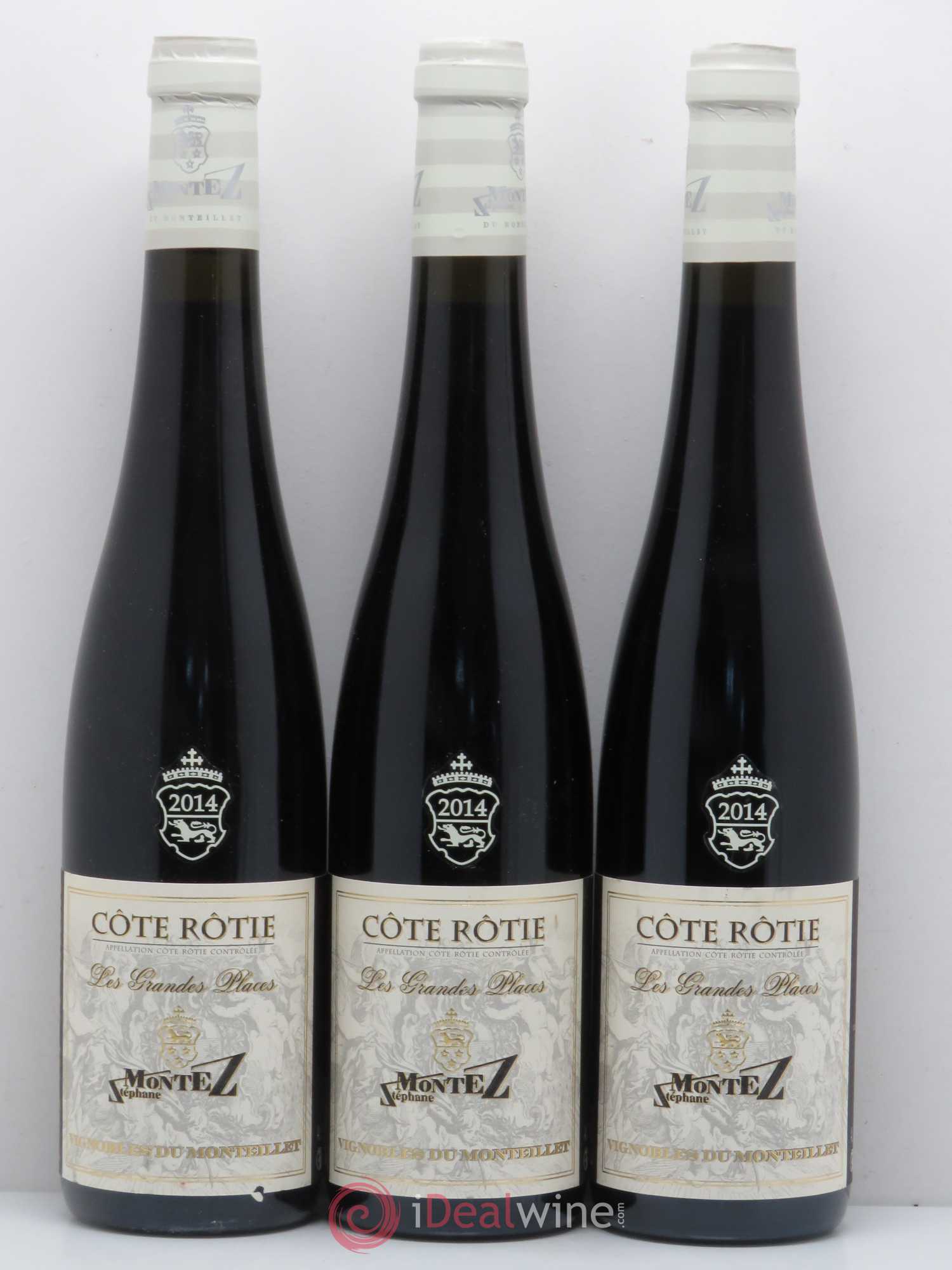 Côte-Rôtie Les Grandes Places Monteillet (Domaine du) - Stéphane Montez 50 cl 2014 - Lot de 3 bouteilles - 0