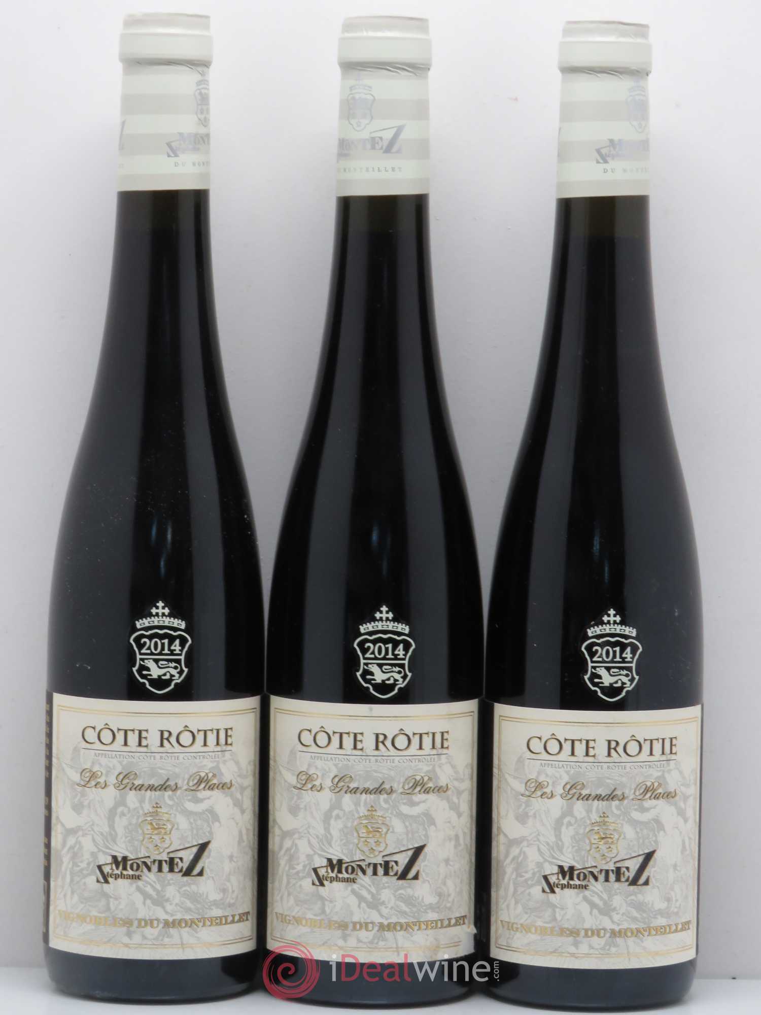 Côte-Rôtie Les Grandes Places Monteillet (Domaine du) - Stéphane Montez 50 cl 2014 - Lot de 3 bouteilles - 0