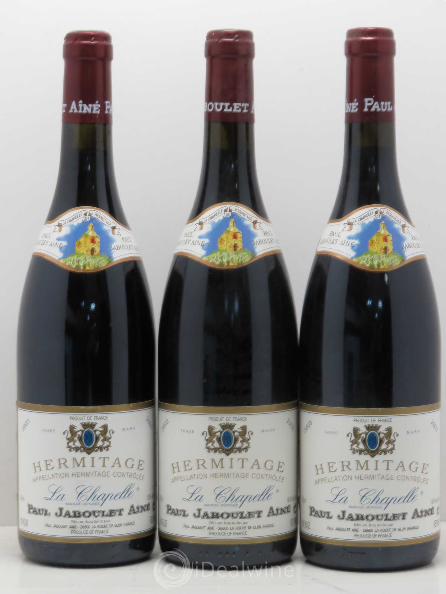 Hermitage La Chapelle Paul Jaboulet Ainé 2003 - Lot de 3 bouteilles - 0