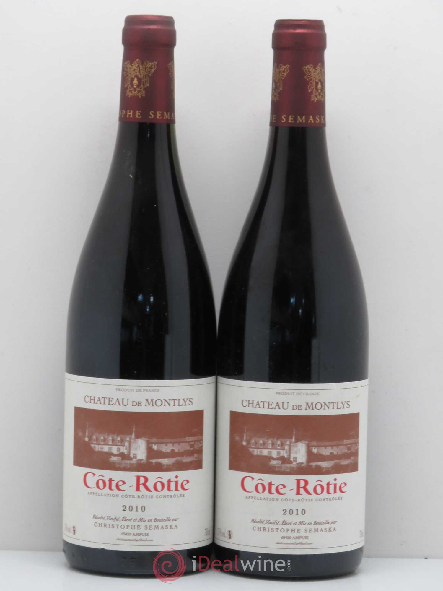 Côte-Rôtie Christophe Semaska Château de Montlys 2010 - Lot de 2 bouteilles - 0