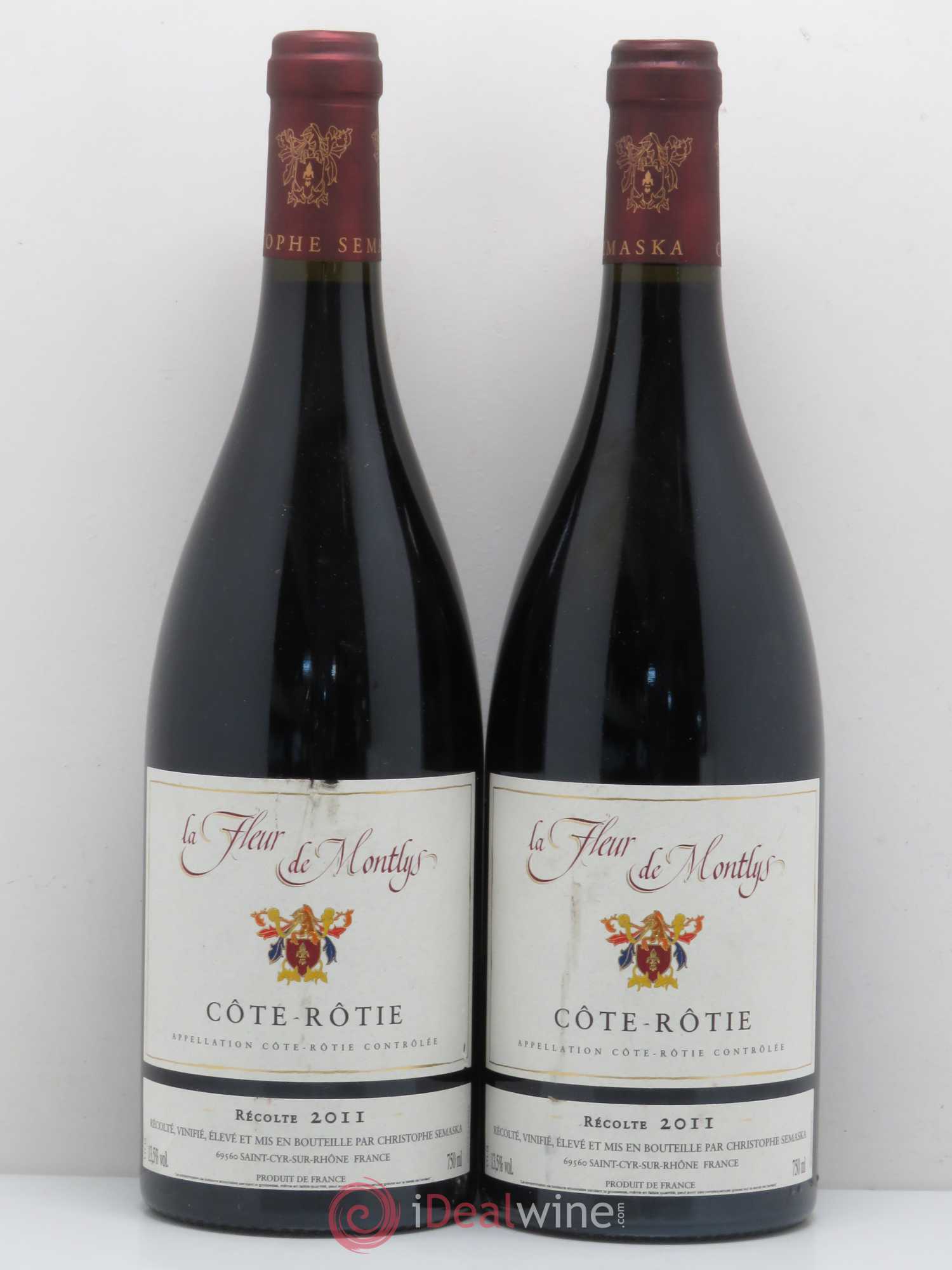 Côte-Rôtie Fleur de Montlys Christophe Semaska Château de Montlys 2011 - Posten von 2 Flaschen - 0