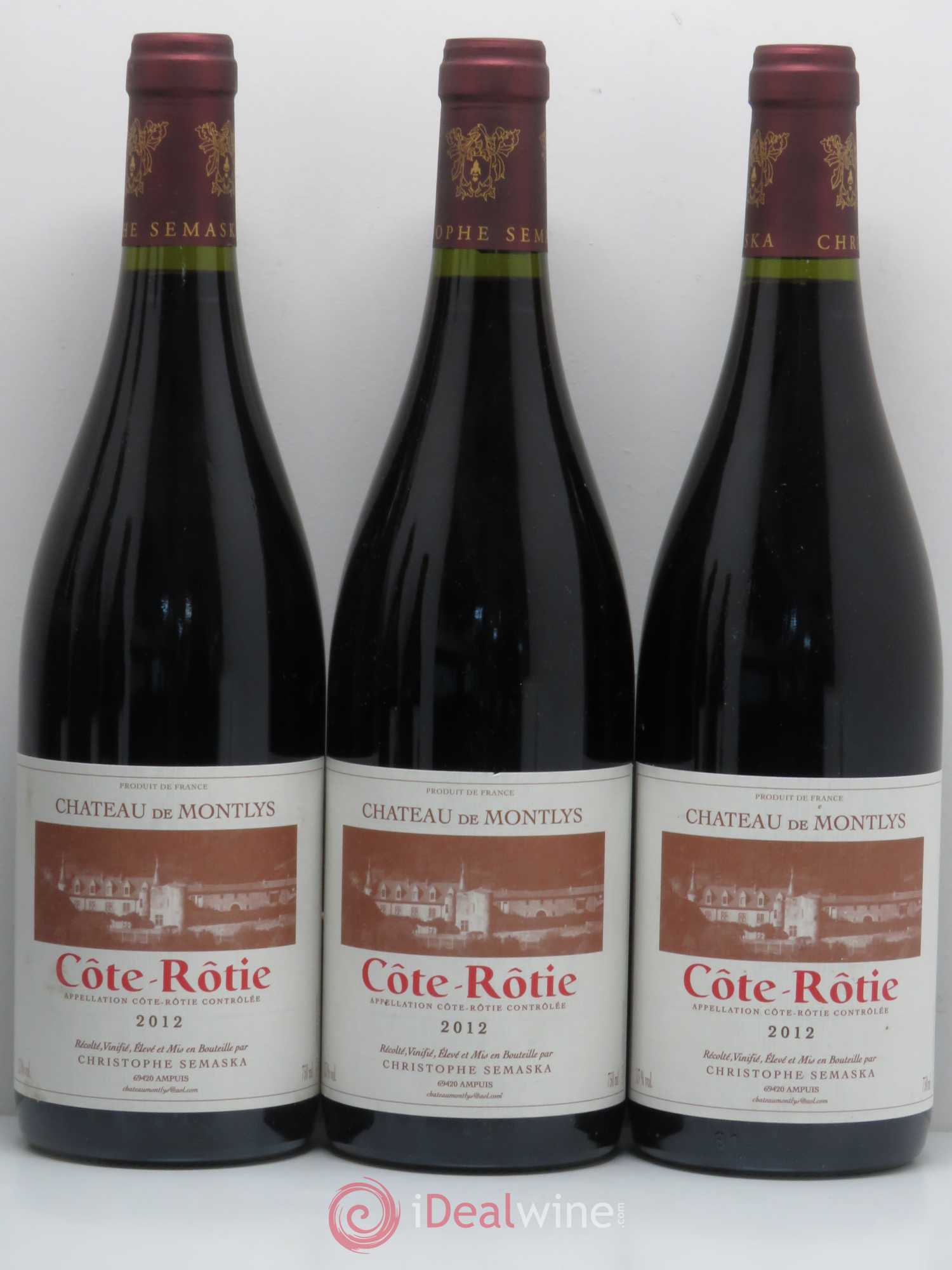 Côte-Rôtie Christophe Semaska Château de Montlys 2012 - Lot de 6 bouteilles - 1
