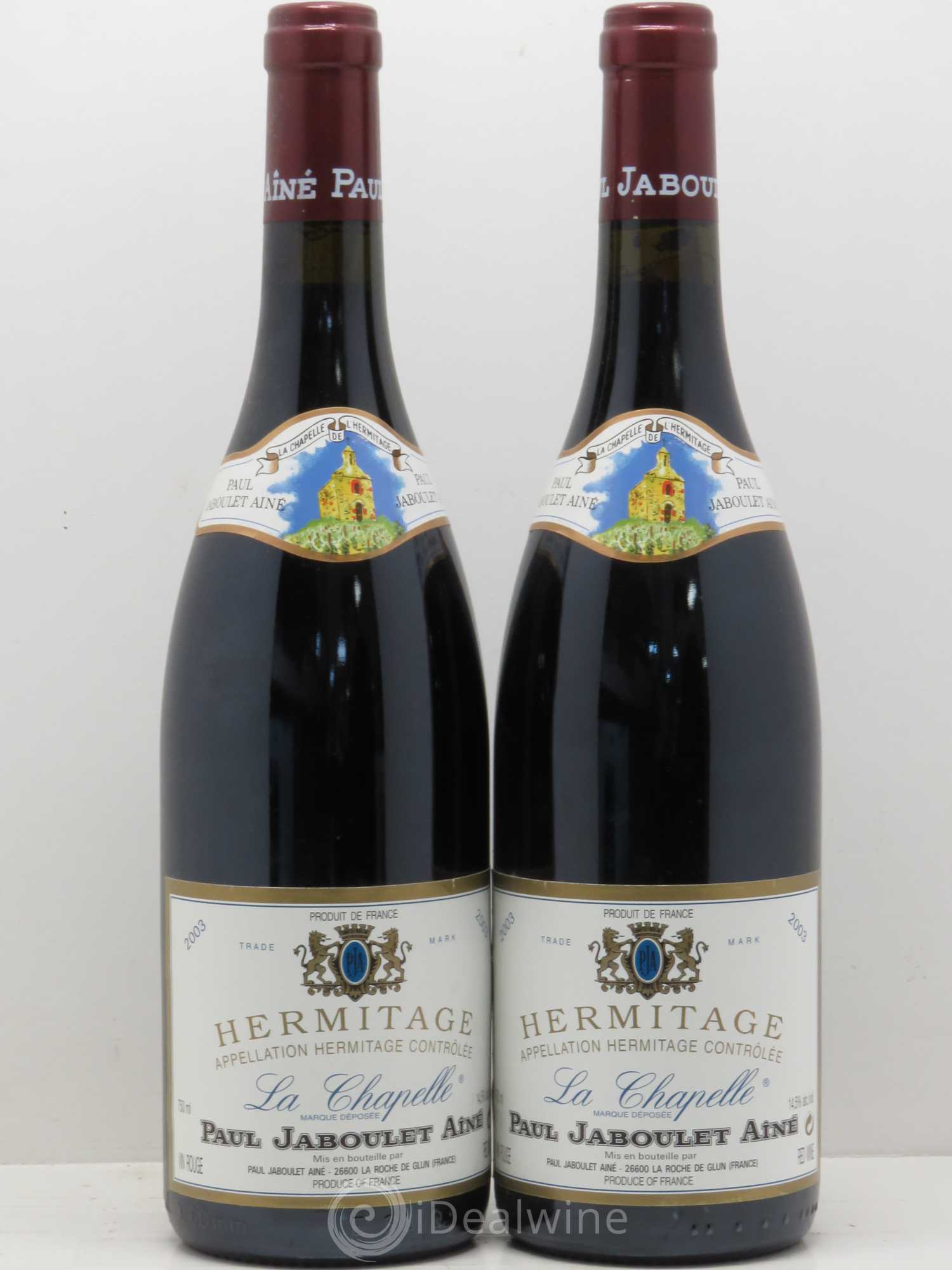 Hermitage La Chapelle Paul Jaboulet Ainé 2003 - Lot de 2 bouteilles - 0