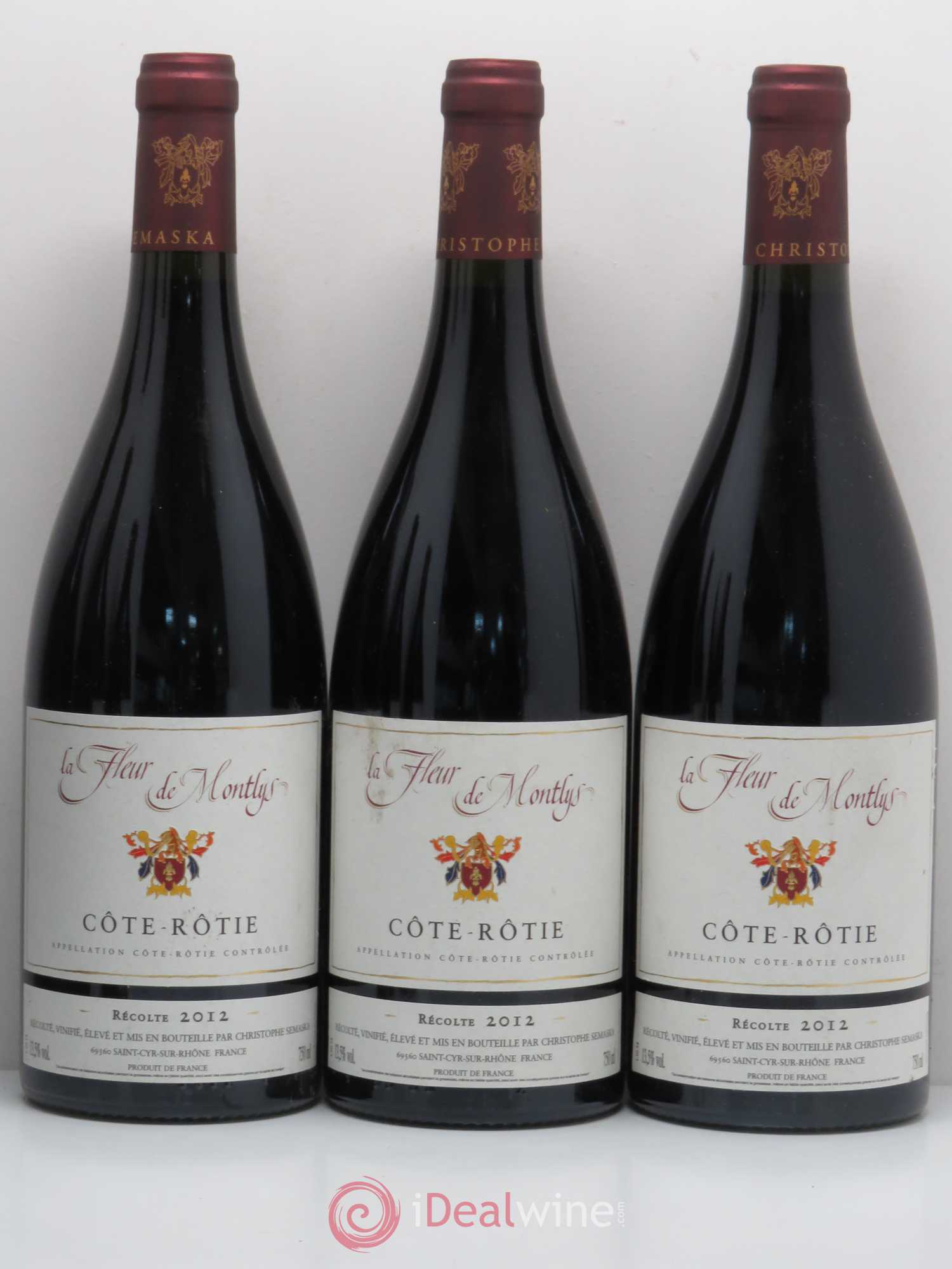 Côte-Rôtie Fleur de Montlys Christophe Semaska Château de Montlys 2012 - Posten von 6 Flaschen - 1