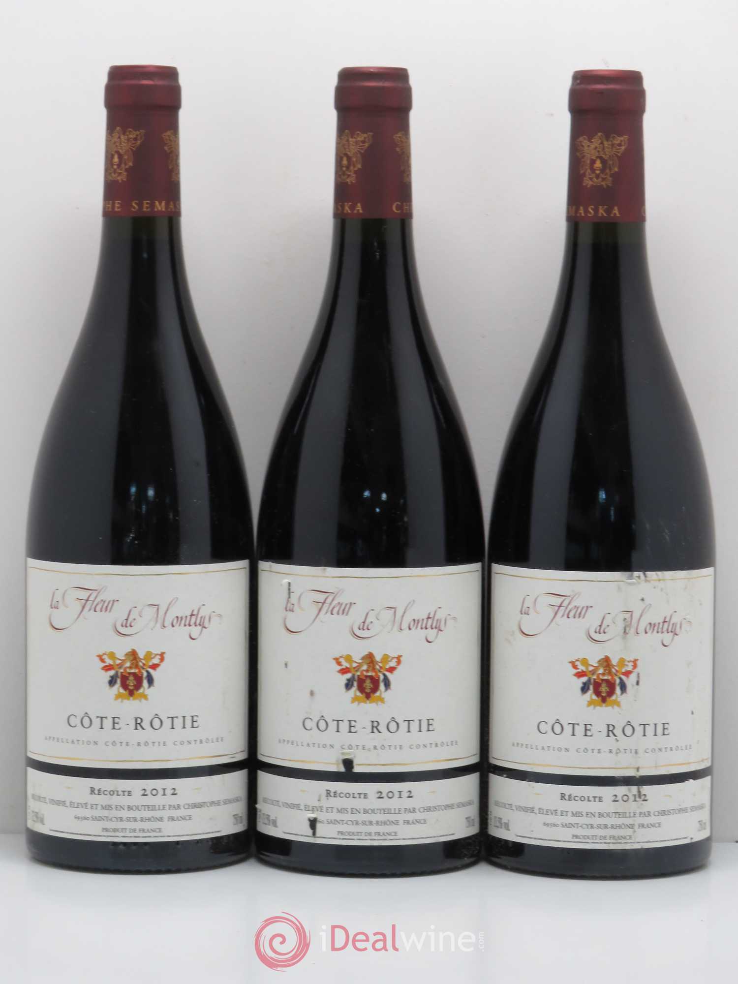 Côte-Rôtie Fleur de Montlys Christophe Semaska Château de Montlys 2012 - Posten von 6 Flaschen - 2
