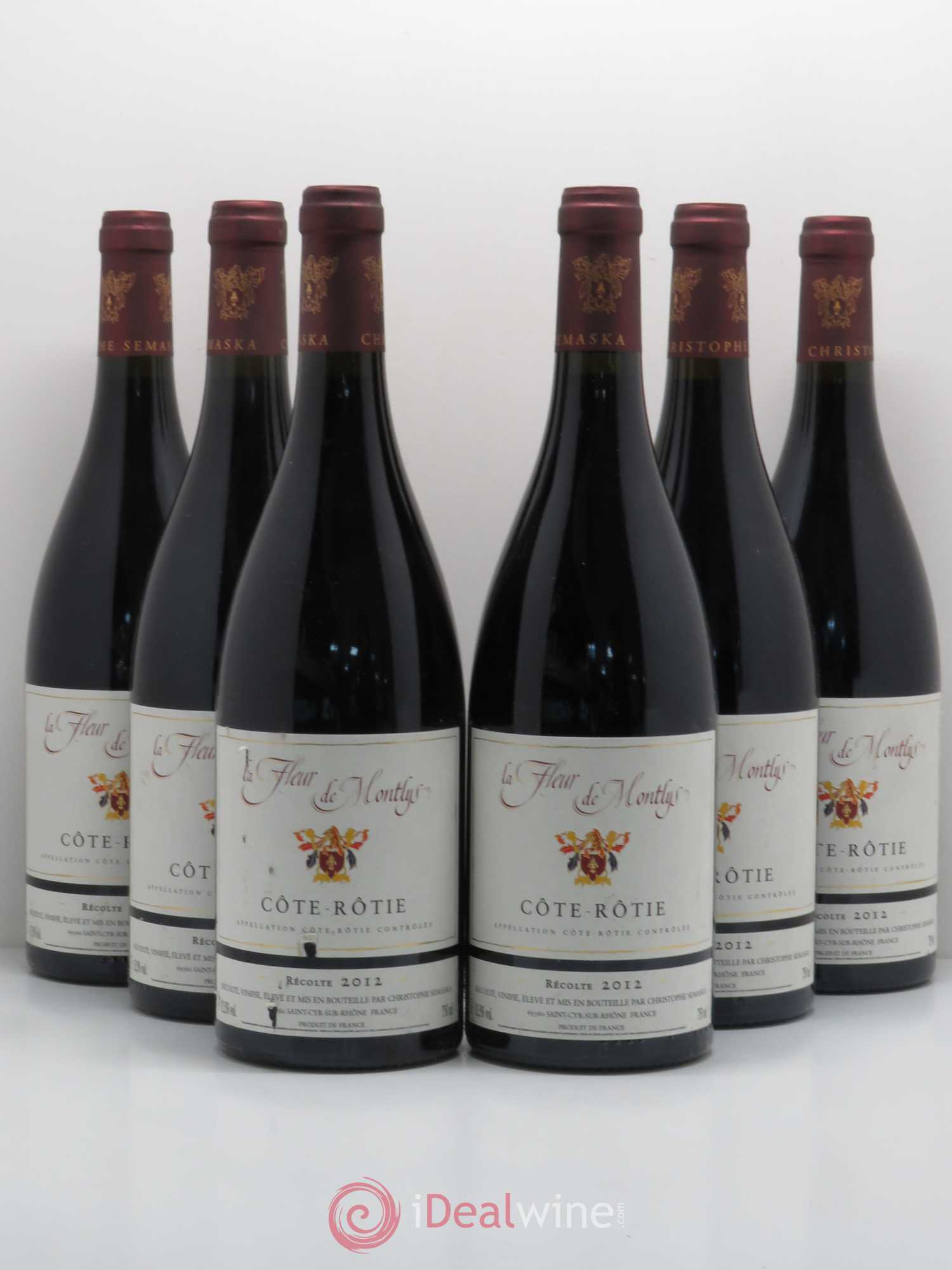 Côte-Rôtie Fleur de Montlys Christophe Semaska Château de Montlys 2012 - Posten von 6 Flaschen - 0