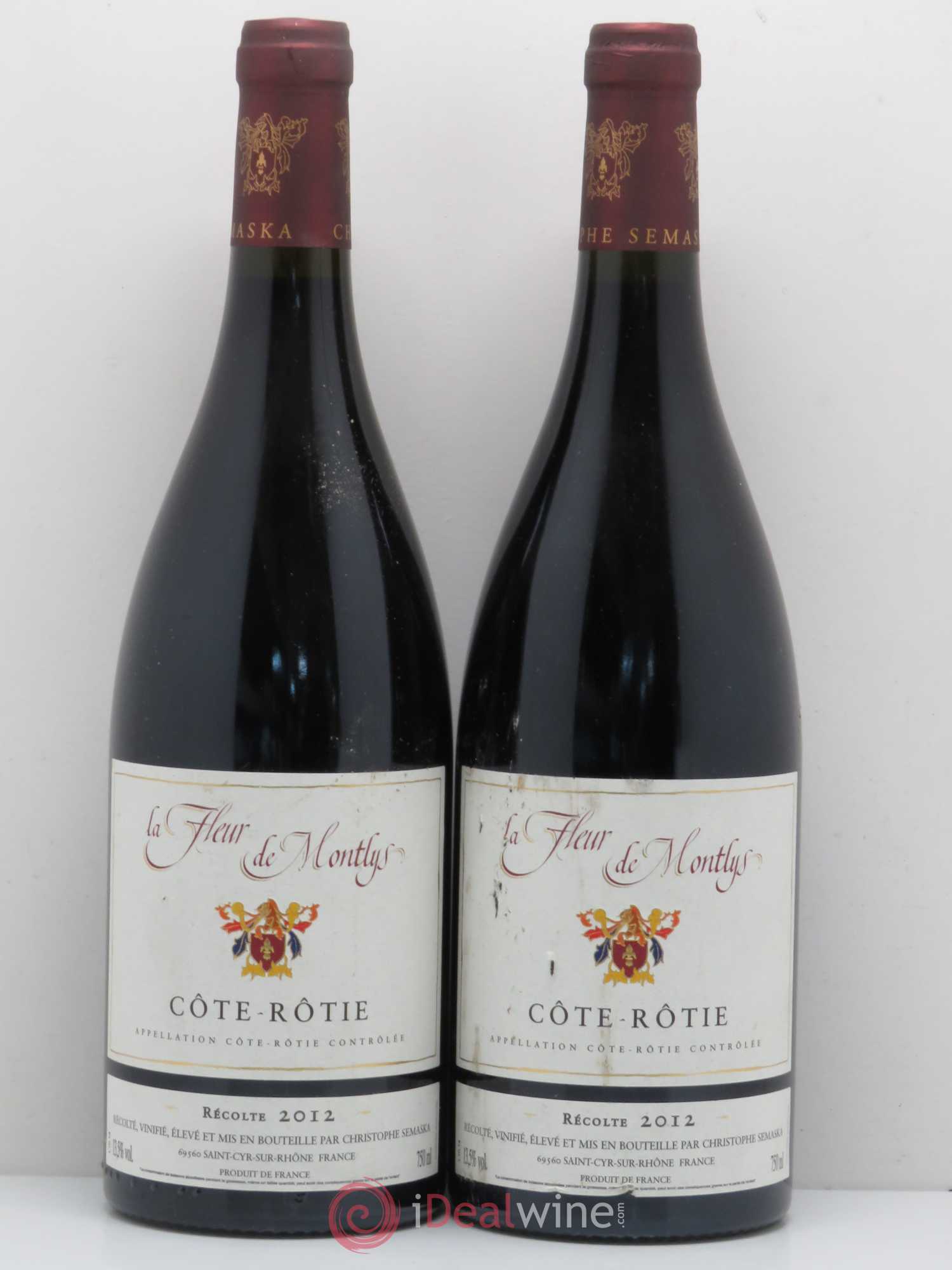 Côte-Rôtie Fleur de Montlys Christophe Semaska Château de Montlys 2012 - Posten von 2 Flaschen - 0