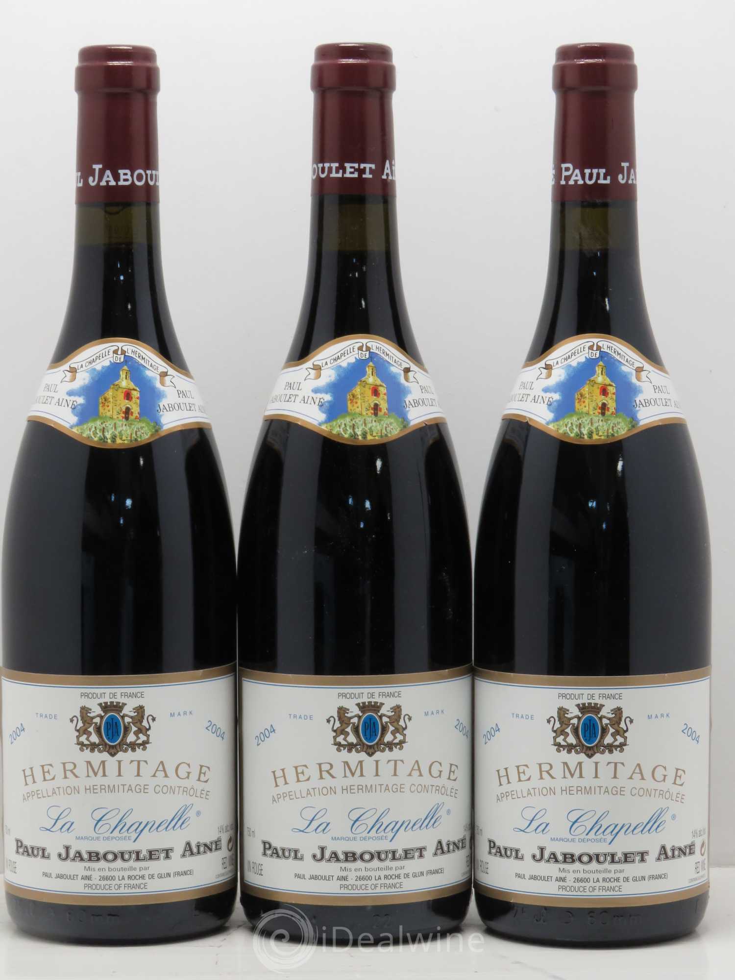Hermitage La Chapelle Paul Jaboulet Ainé 2004 - Lot de 3 bouteilles - 0