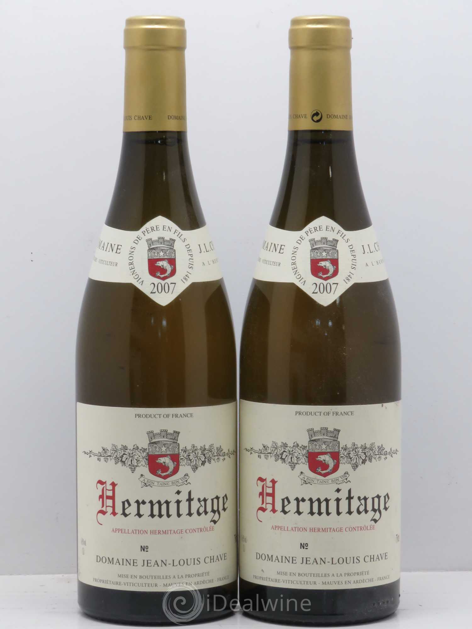 Hermitage Jean-Louis Chave 2007 - Lot de 2 bouteilles - 0