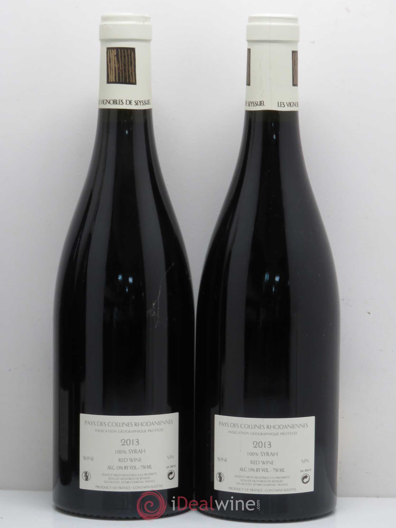 Côtes-du-Rhône Saxeolum Les Vignobles de Seyssuel Louis Cheze 2013 - Posten von 4 Flaschen - 2
