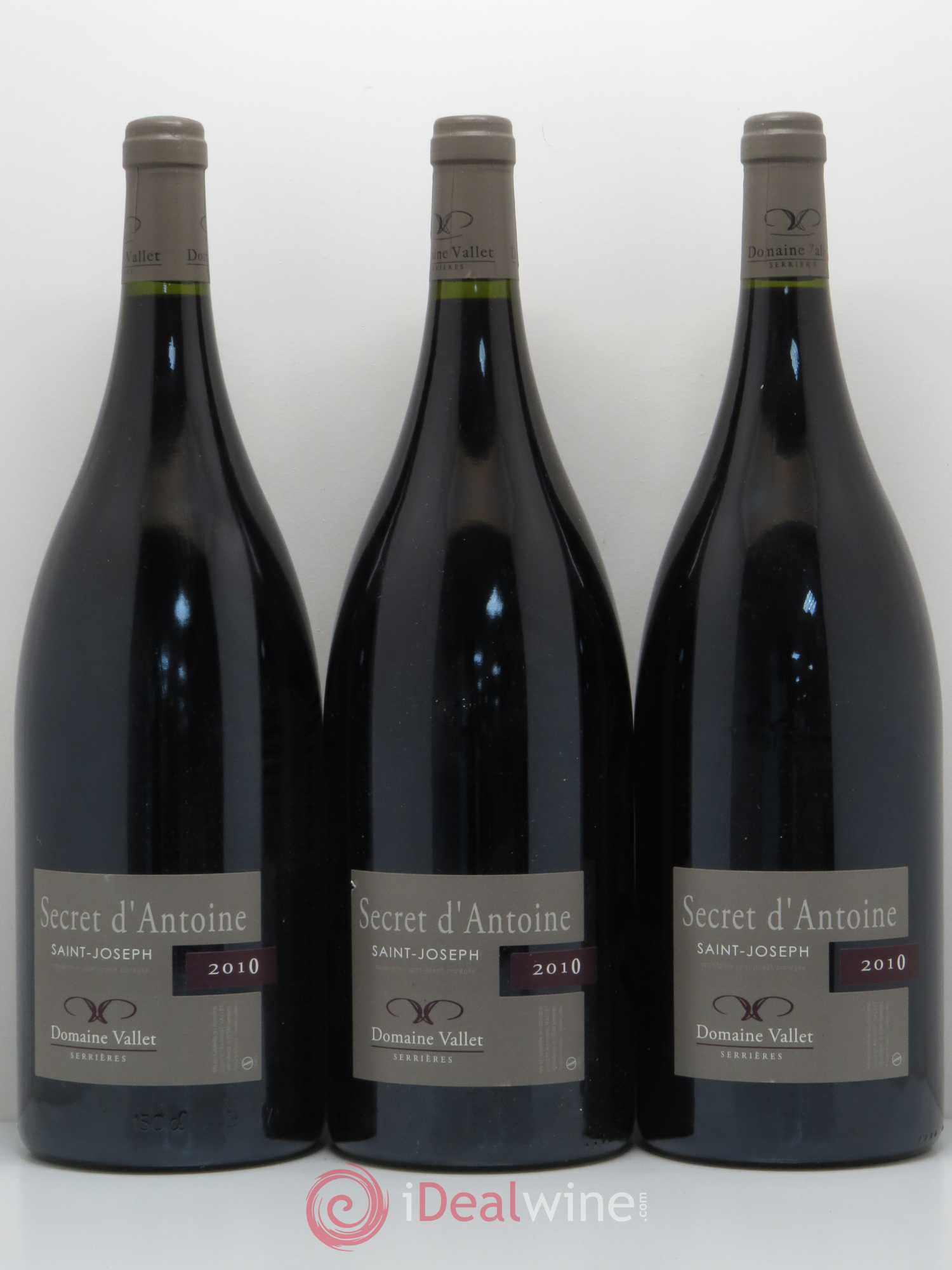 Saint-Joseph Secret d'Antoine Domaine Vallet 2010 - Posten von 3 Magnum - 0