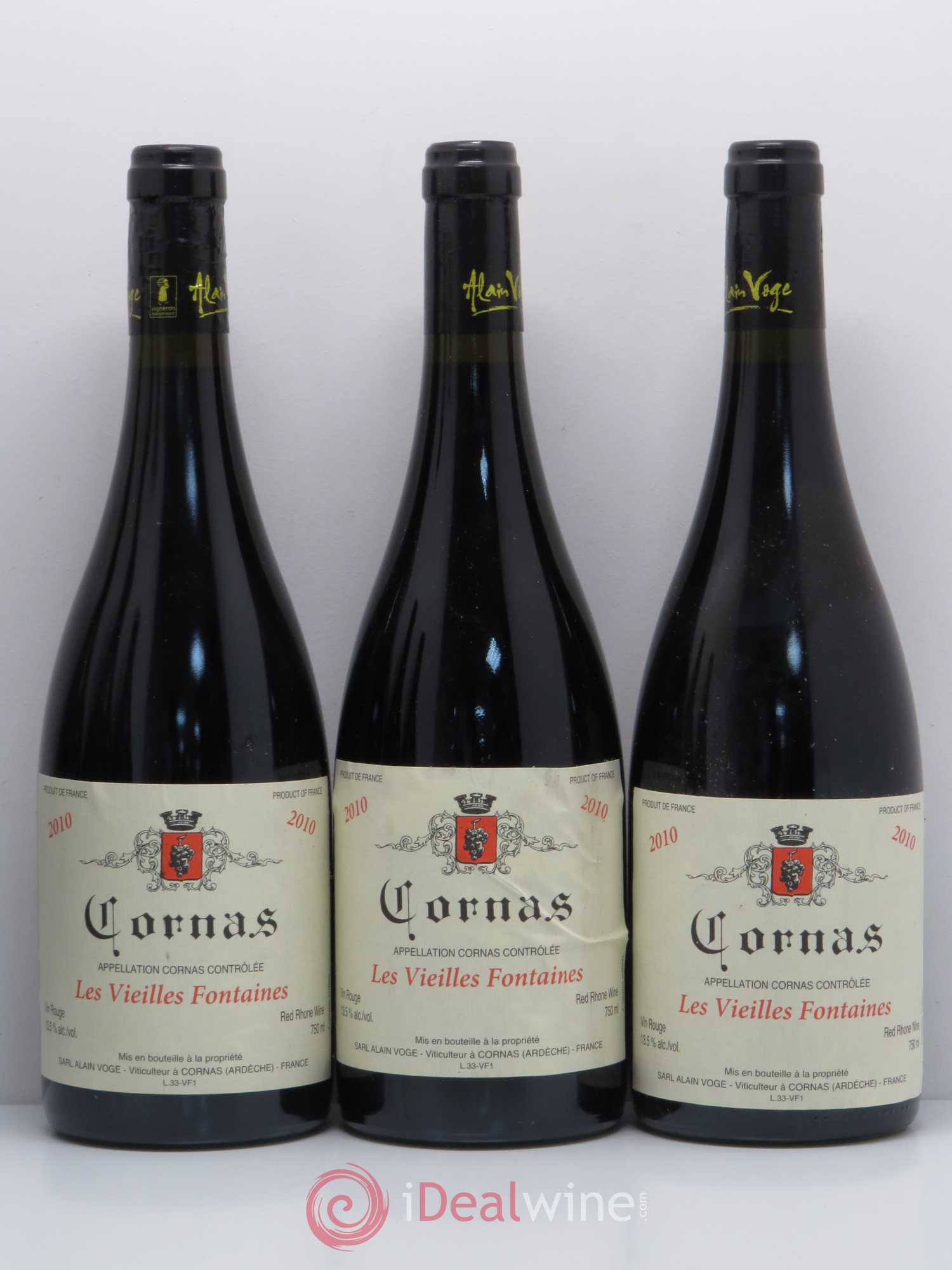 Cornas Les Vieilles Fontaines Alain Voge (Domaine) 2010 - Lotto di 6 bottiglie - 1