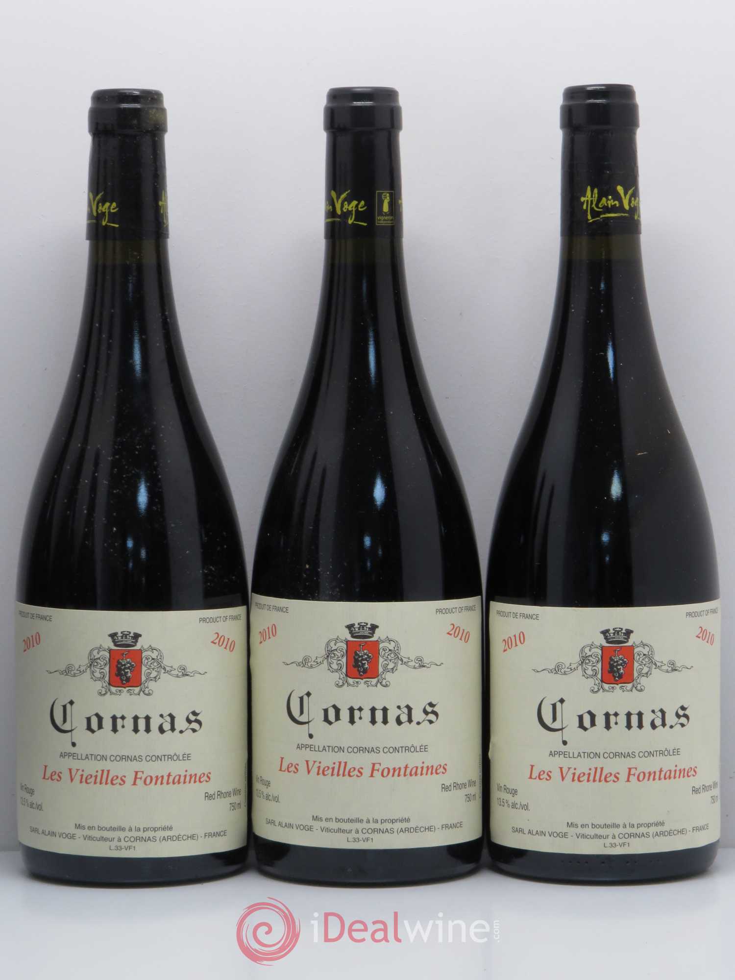 Cornas Les Vieilles Fontaines Alain Voge (Domaine) 2010 - Lot de 6 bouteilles - 1