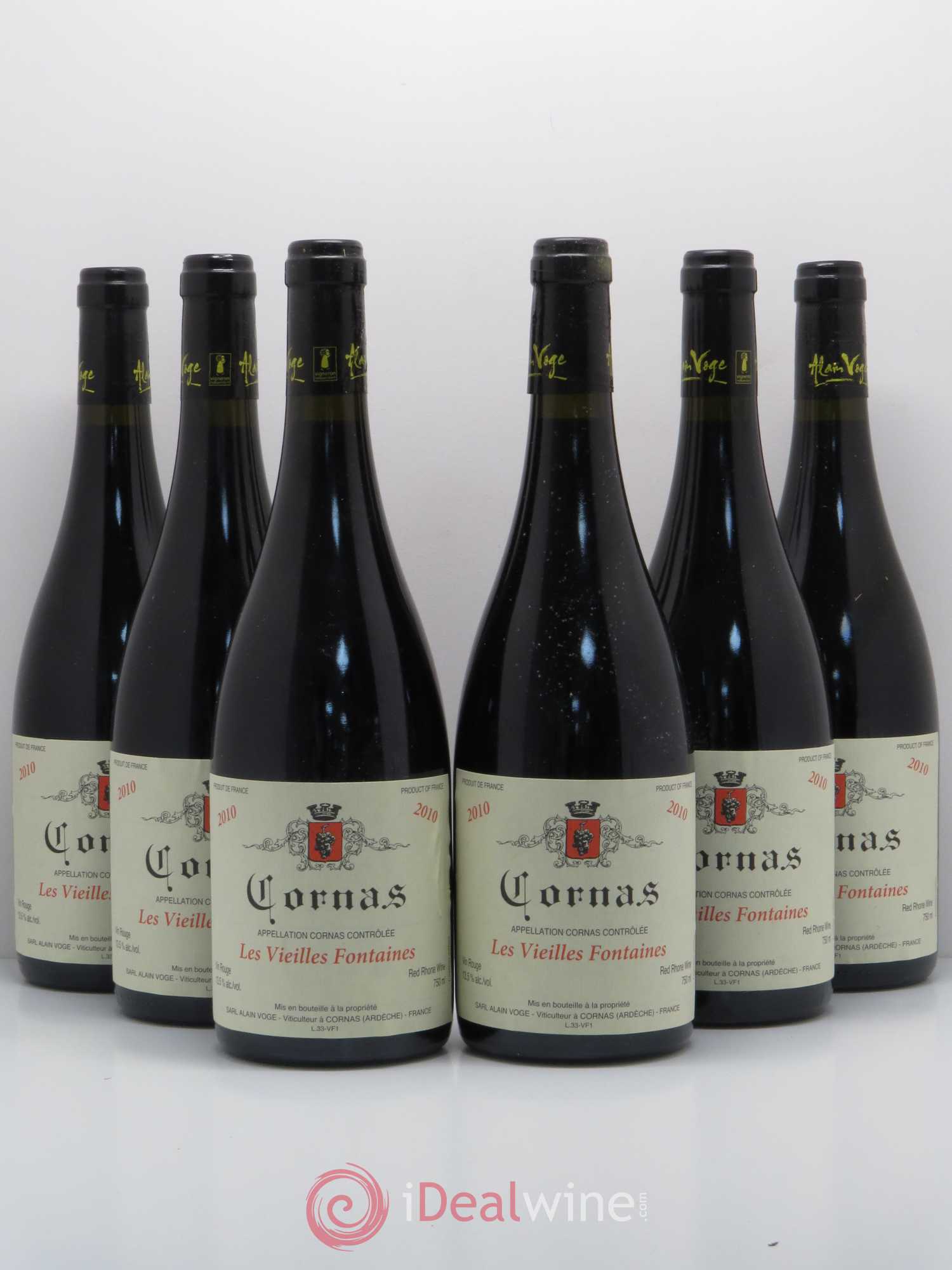 Cornas Les Vieilles Fontaines Alain Voge (Domaine) 2010 - Lot de 6 bouteilles - 0