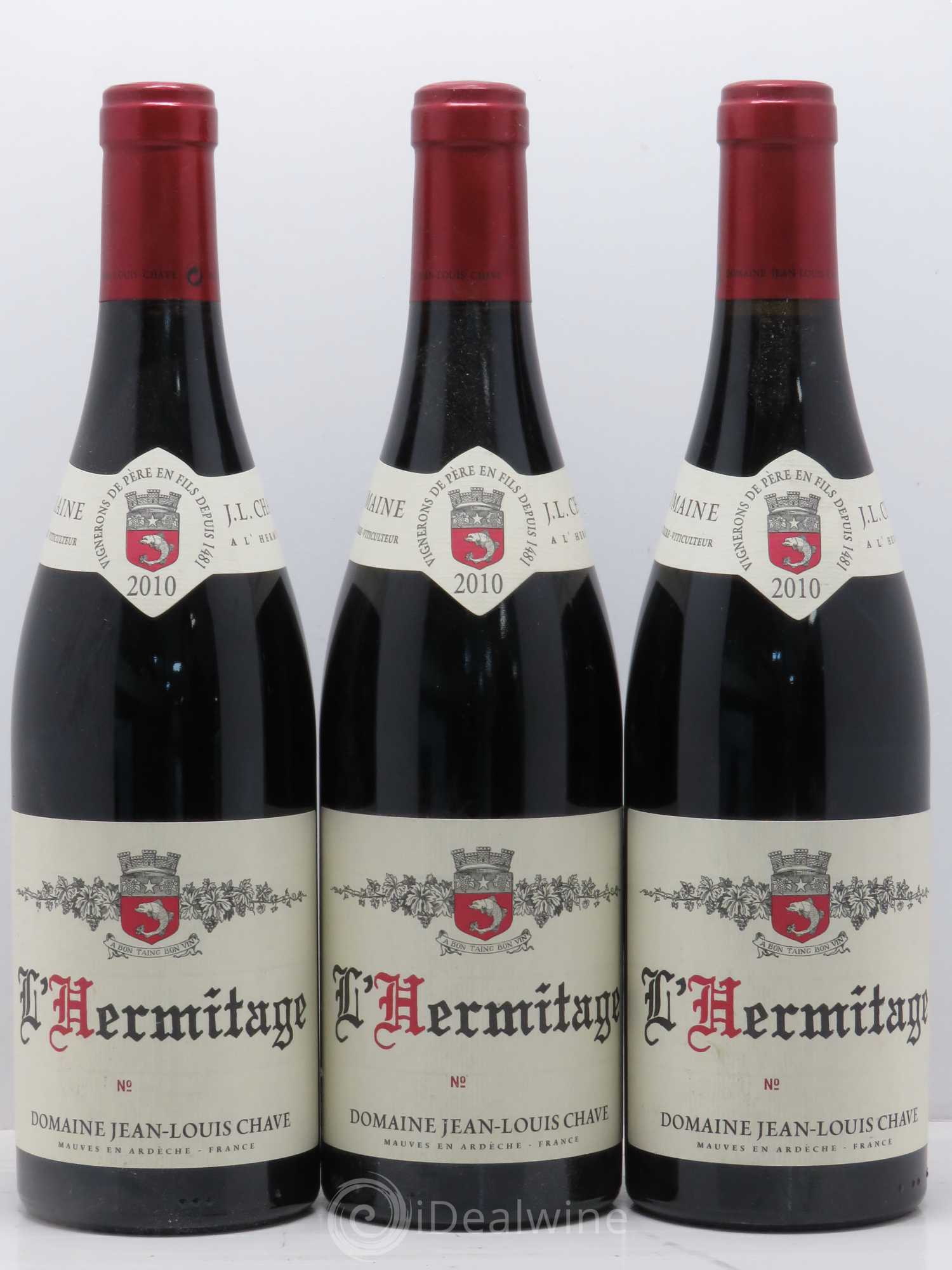 Hermitage Jean-Louis Chave 2010 - Lot de 3 bouteilles - 0