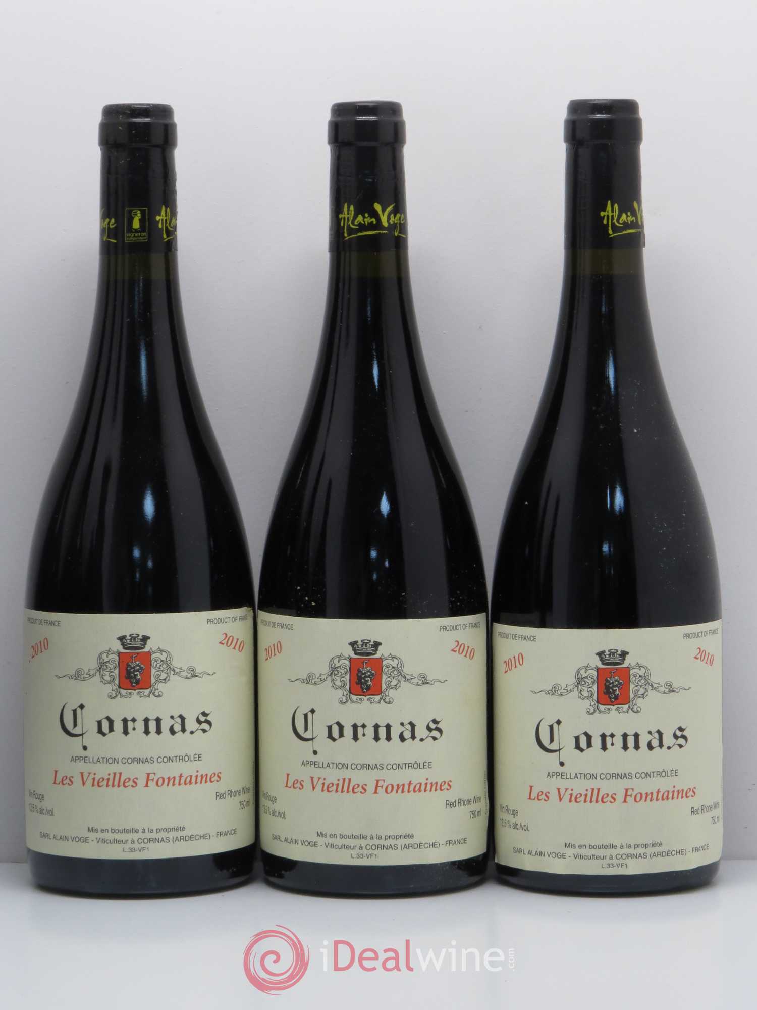 Cornas Les Vieilles Fontaines Alain Voge (Domaine) 2010 - Lotto di 6 bottiglie - 1