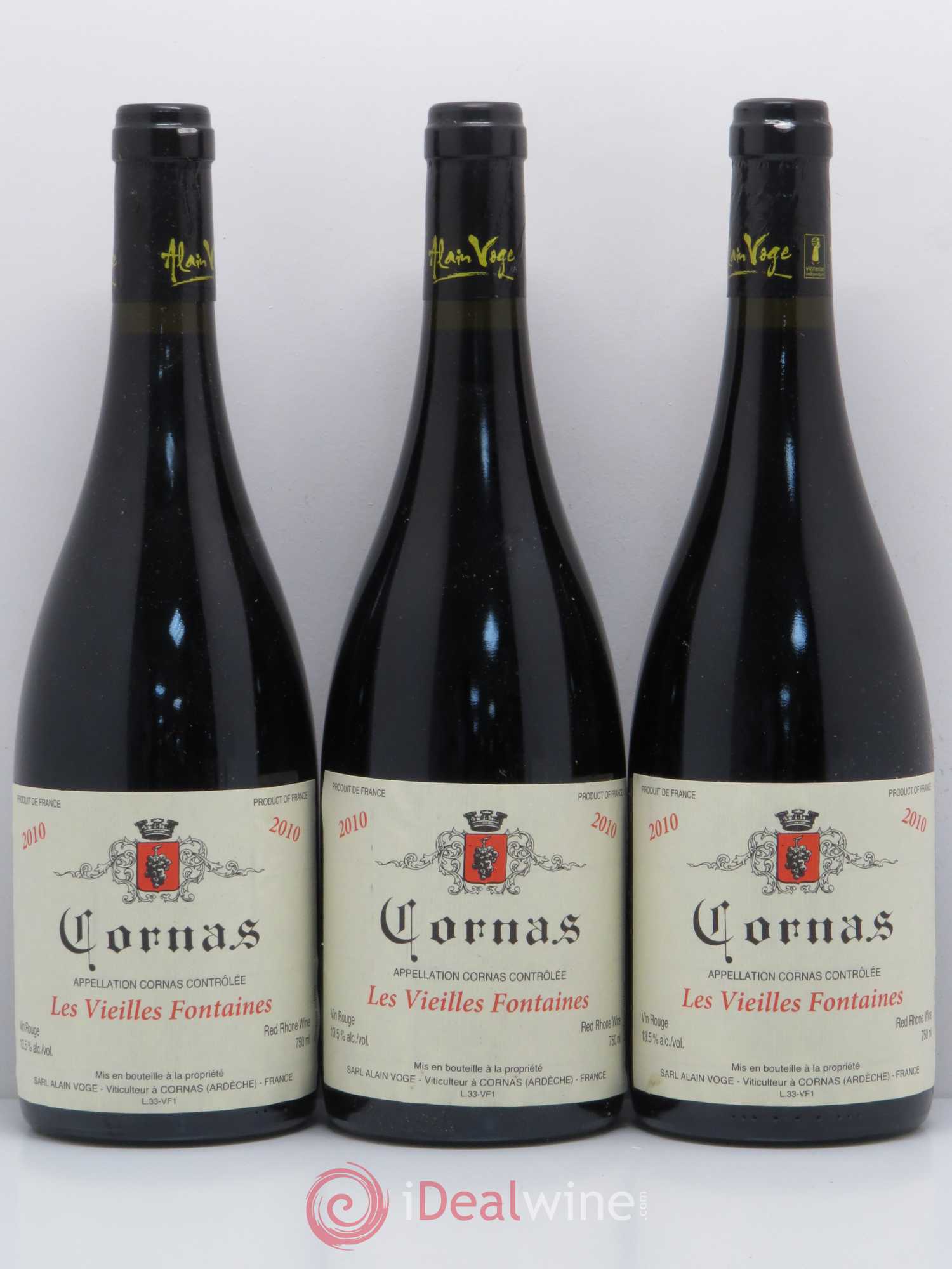 Cornas Les Vieilles Fontaines Alain Voge (Domaine) 2010 - Lotto di 6 bottiglie - 2
