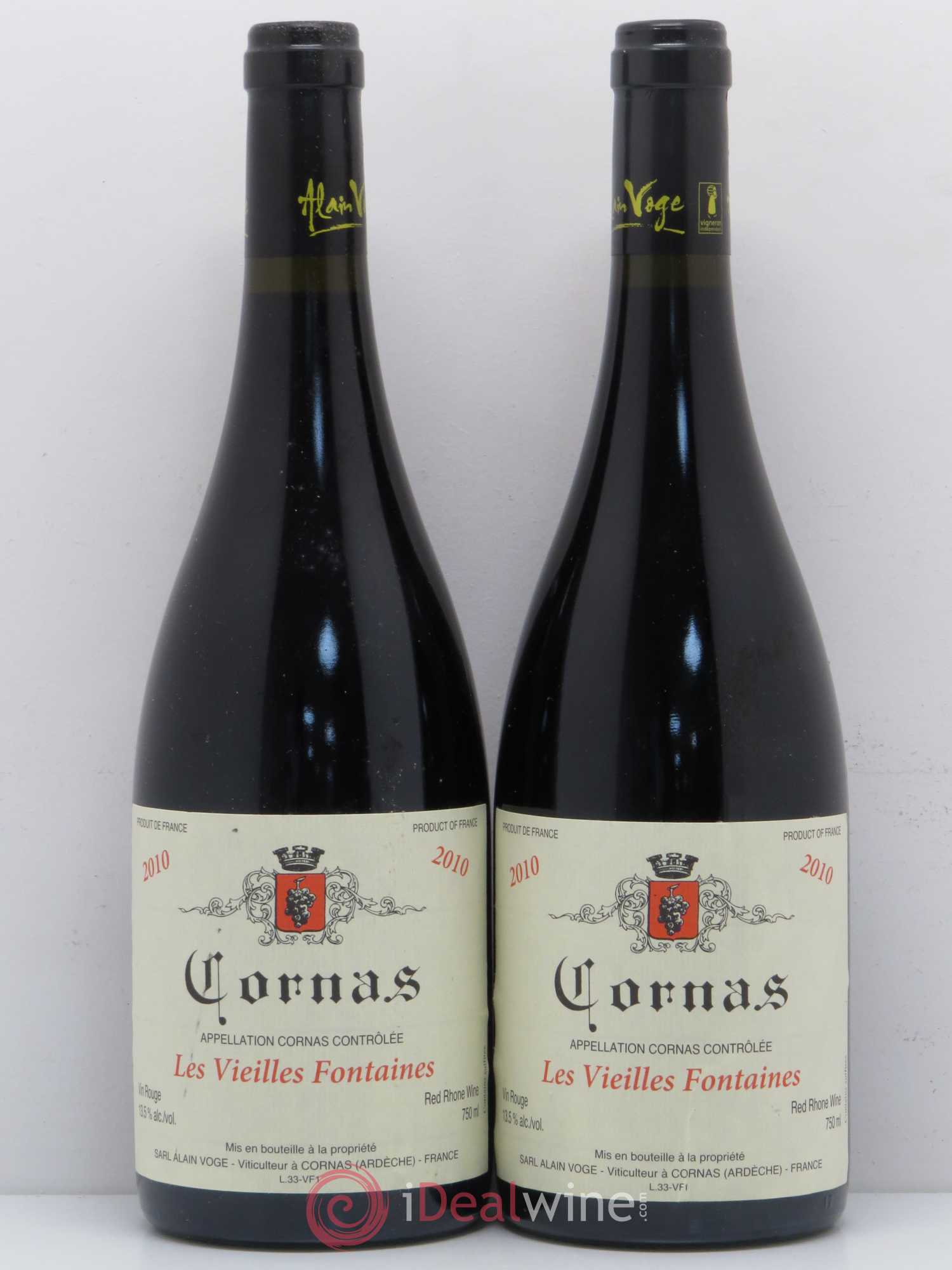 Cornas Les Vieilles Fontaines Alain Voge (Domaine) 2010 - Lot de 4 bouteilles - 2