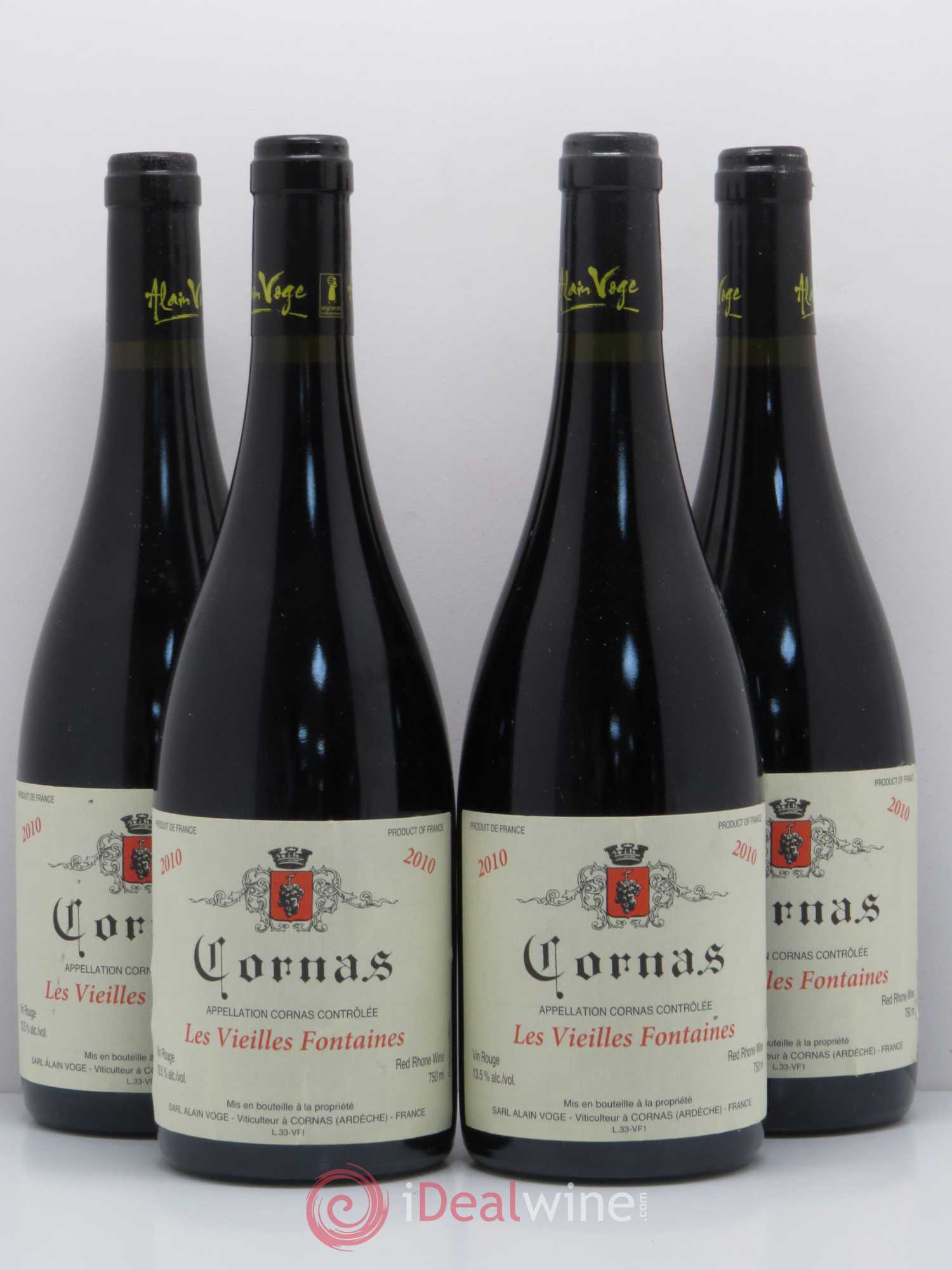 Cornas Les Vieilles Fontaines Alain Voge (Domaine) 2010 - Lot de 4 bouteilles - 0