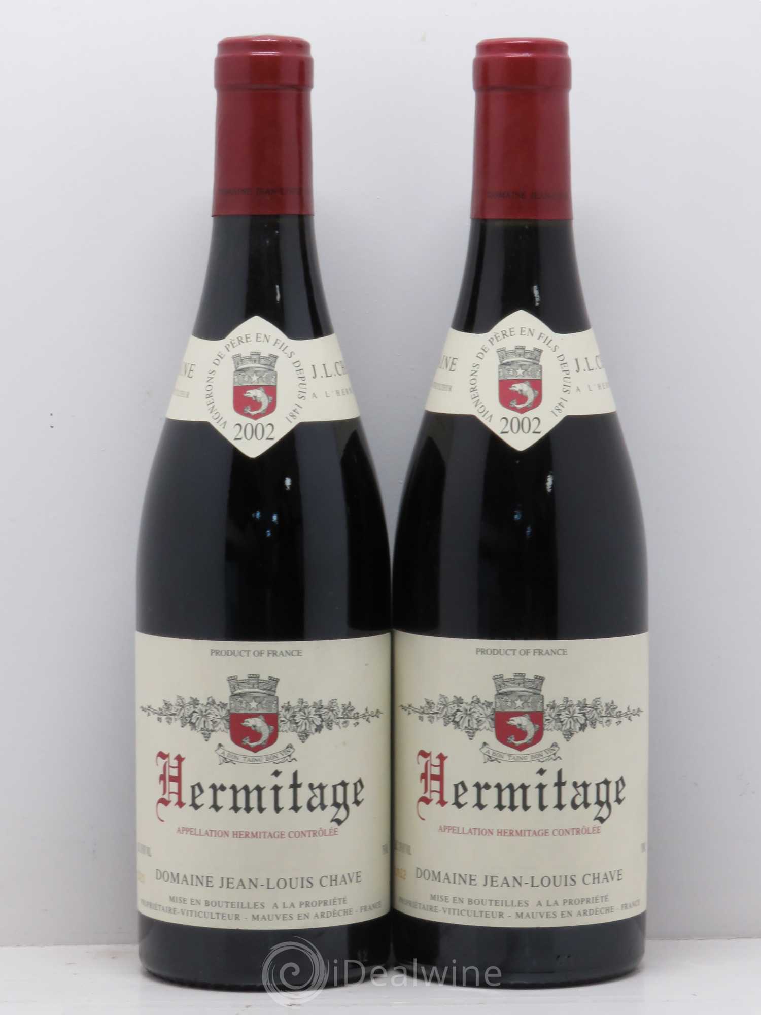 Hermitage Jean-Louis Chave 2002 - Lot de 2 bouteilles - 0