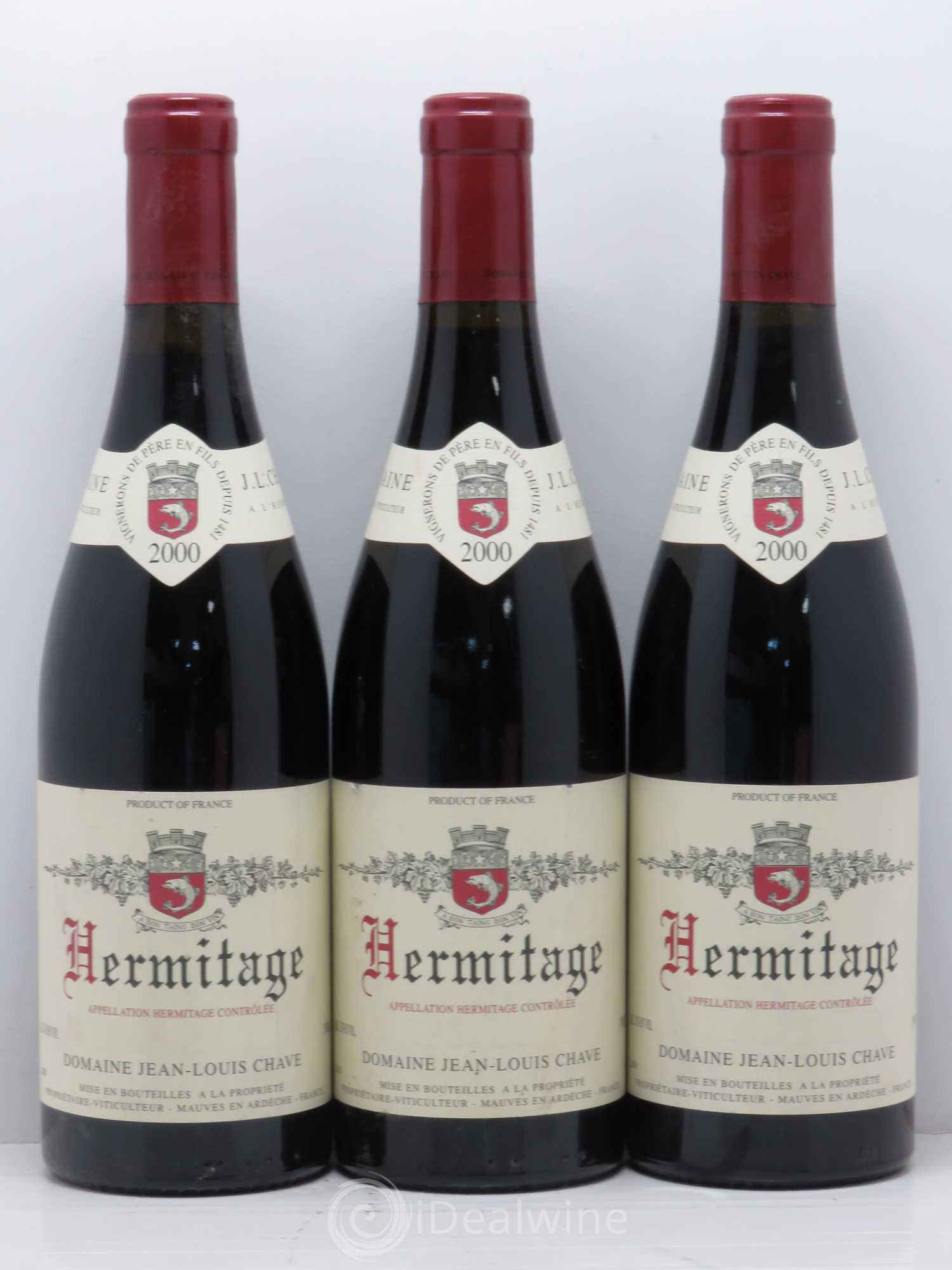 Hermitage Jean-Louis Chave 2000 - Lot de 3 bouteilles - 0