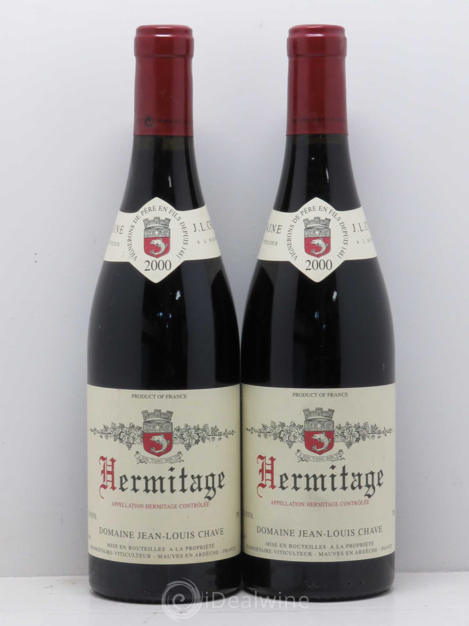 Hermitage Jean-Louis Chave 2000 - Lot de 2 bouteilles - 0