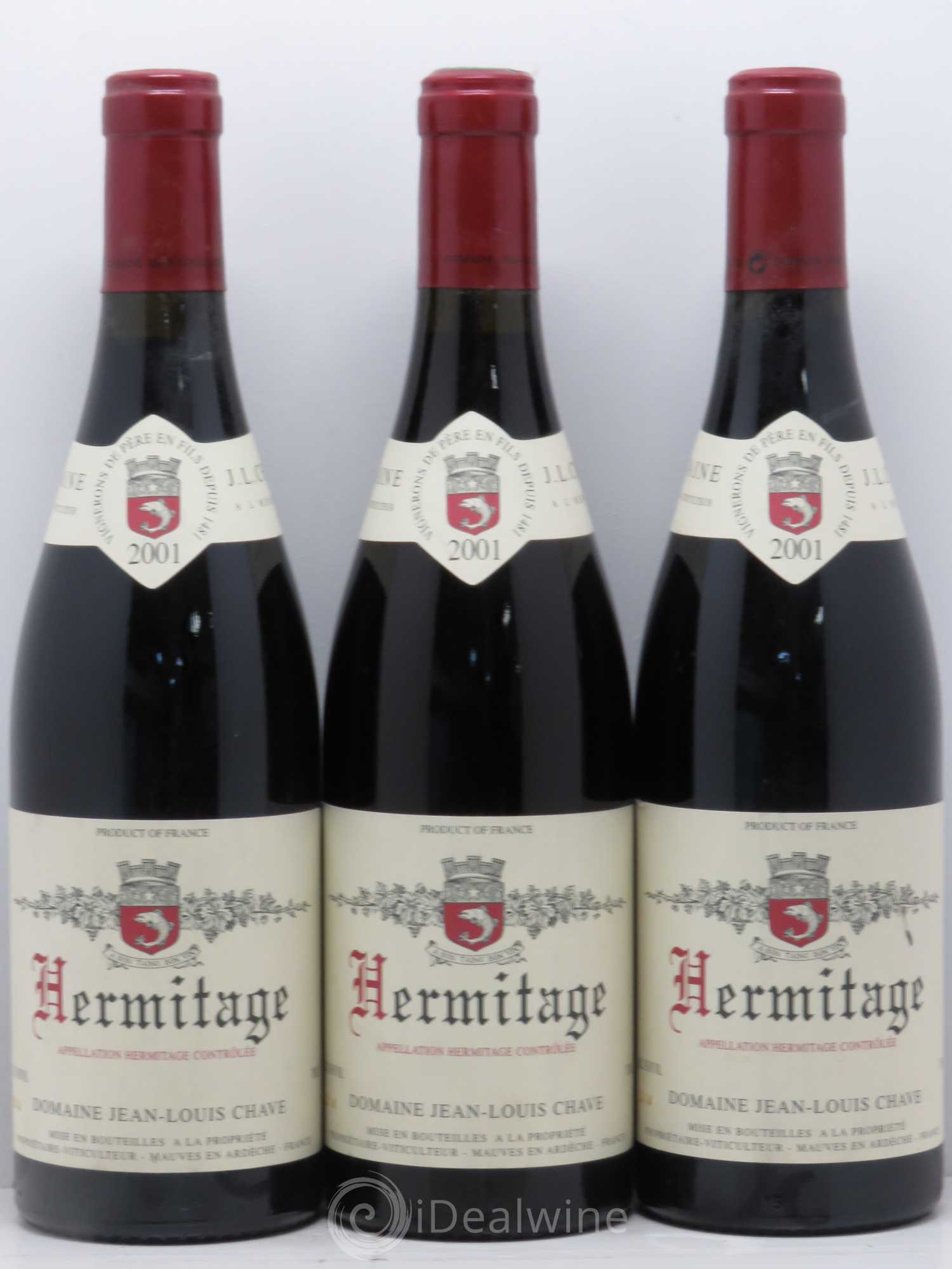 Hermitage Jean-Louis Chave 2001 - Lot de 3 bouteilles - 0