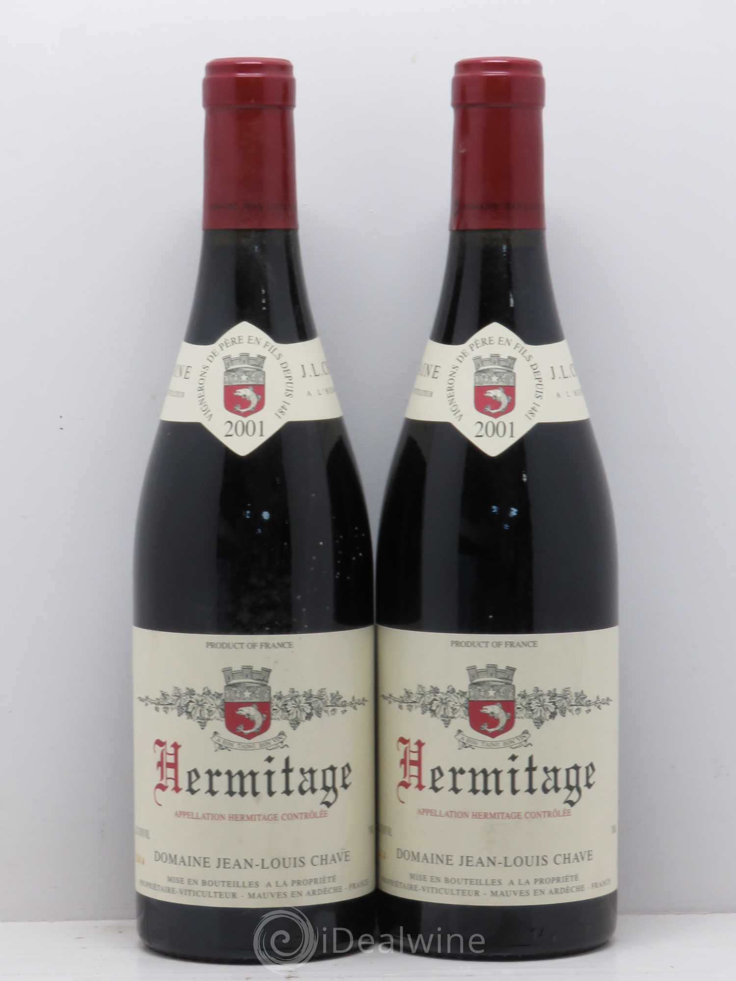 Hermitage Jean-Louis Chave 2001 - Lot de 2 bouteilles - 0