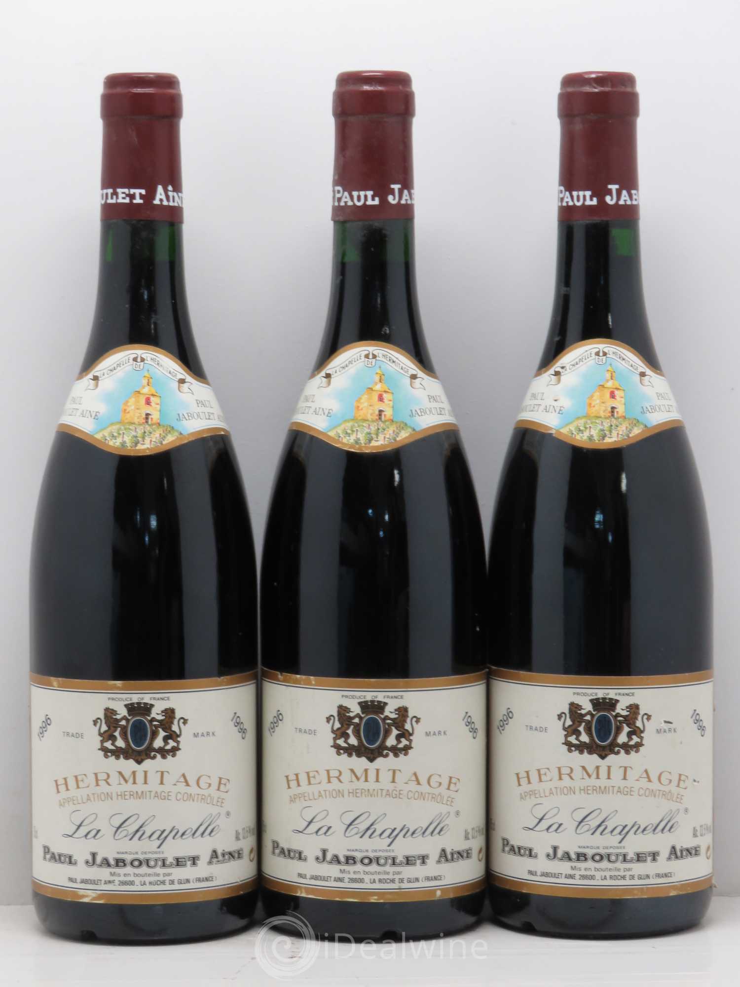 Hermitage La Chapelle Paul Jaboulet Ainé 1996 - Lot de 3 bouteilles - 0