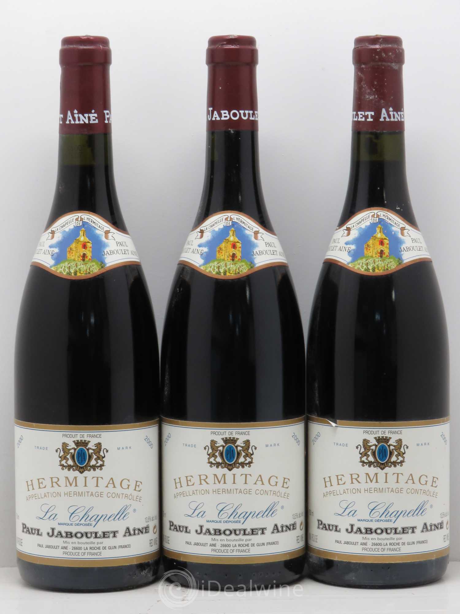 Hermitage La Chapelle Paul Jaboulet Ainé 2000 - Lot de 3 bouteilles - 0