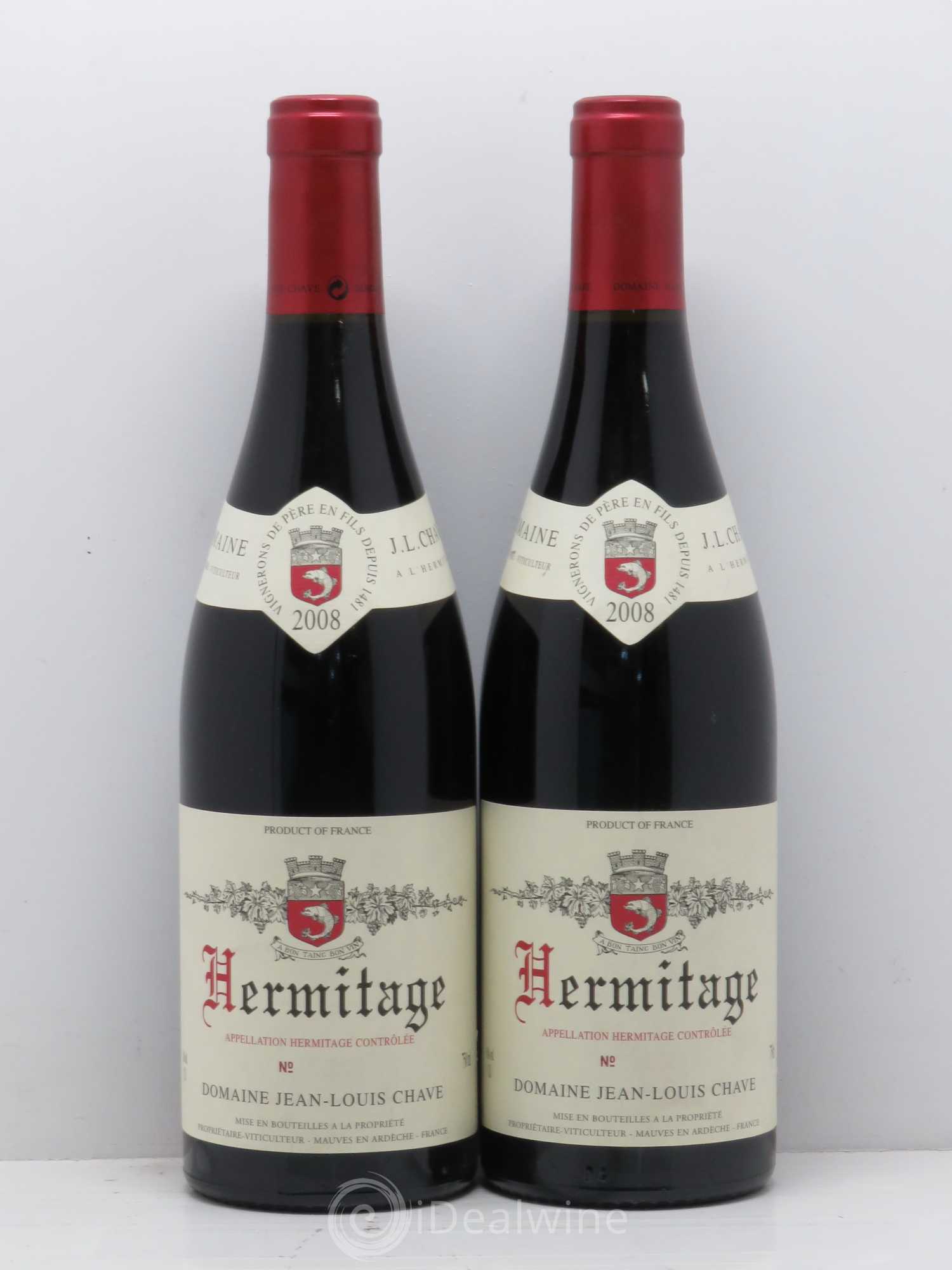 Hermitage Jean-Louis Chave 2008 - Lot de 2 bouteilles - 0