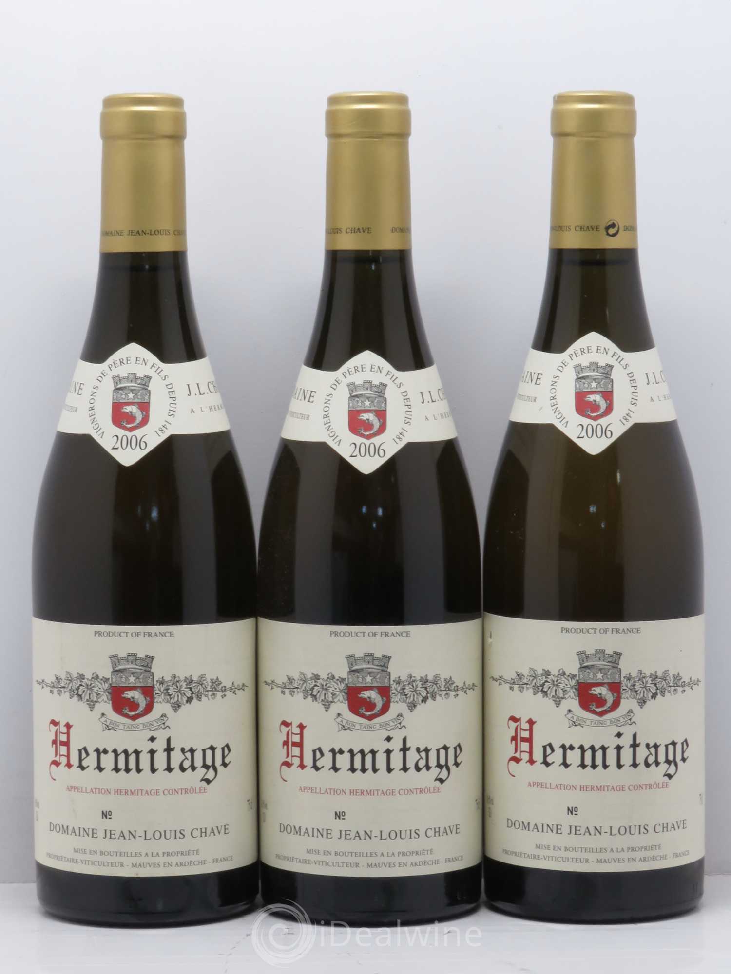 Hermitage Jean-Louis Chave 2006 - Lot de 3 bouteilles - 0
