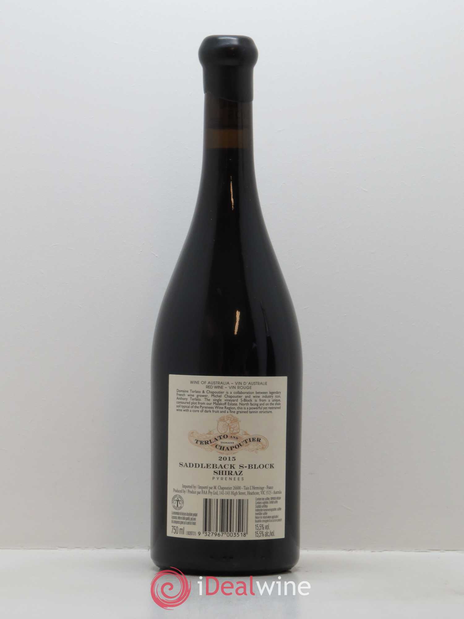 Australie Terlato & Chapoutier Saddleback Chapoutier 2015 - Lot de 1 bouteille - 1