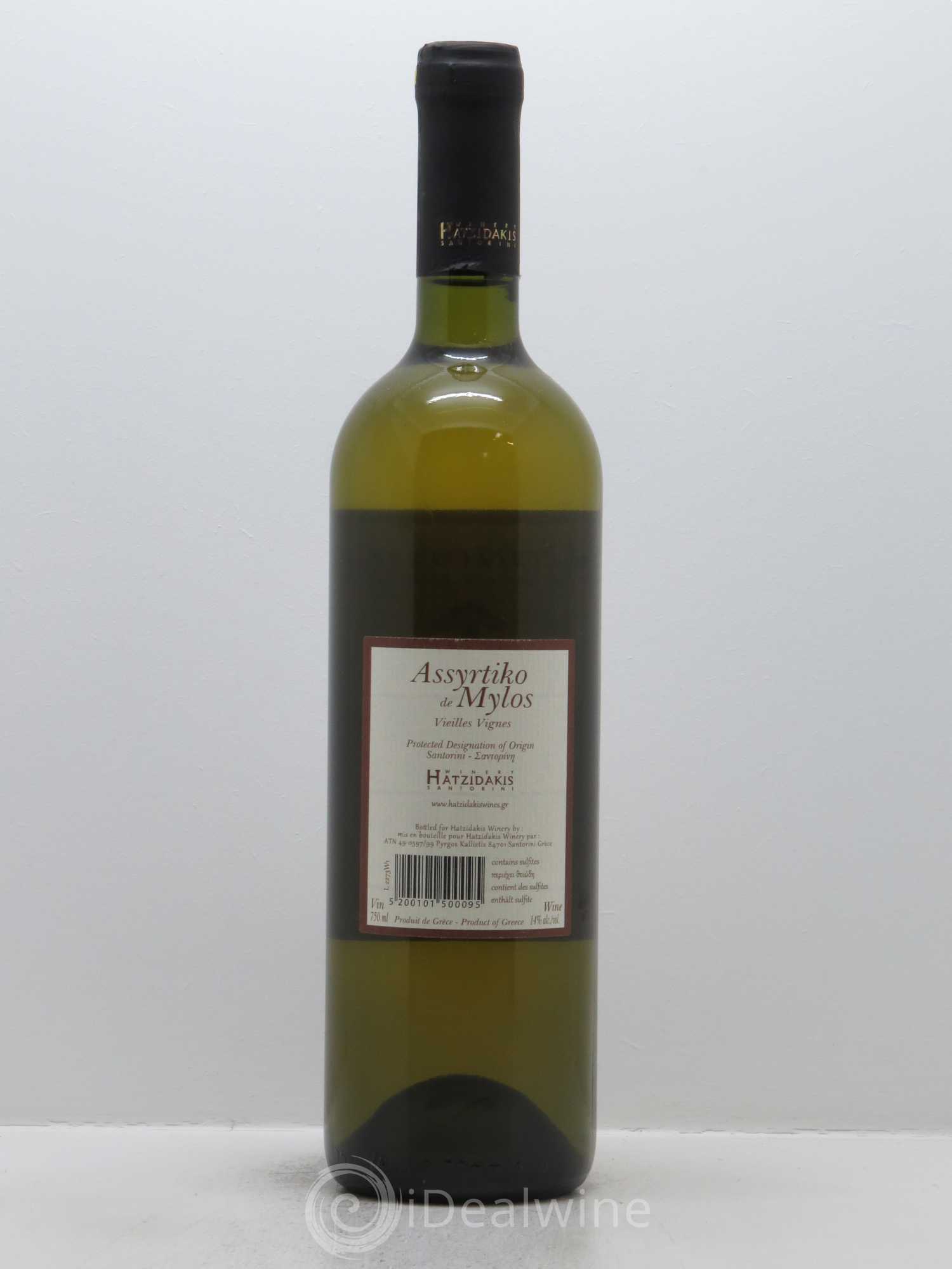 Santorini Hatzidakis Assyrtiko de Mylos Vieilles Vignes 2016 - Lot de 1 bouteille - 1