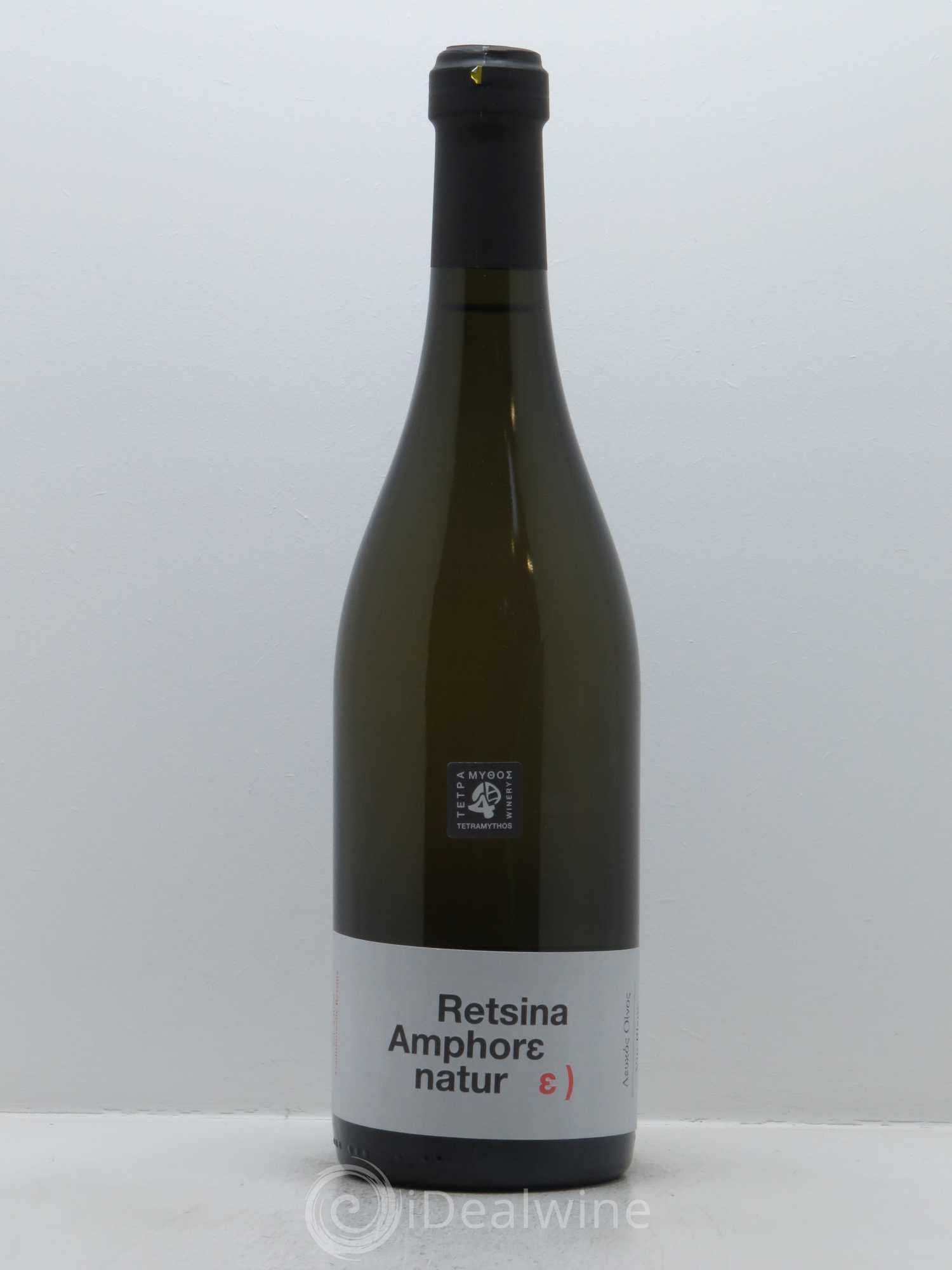IGP Peloponèse Tetramythos Retsina Amphore Nature 2016 - Lot de 1 bouteille - 0