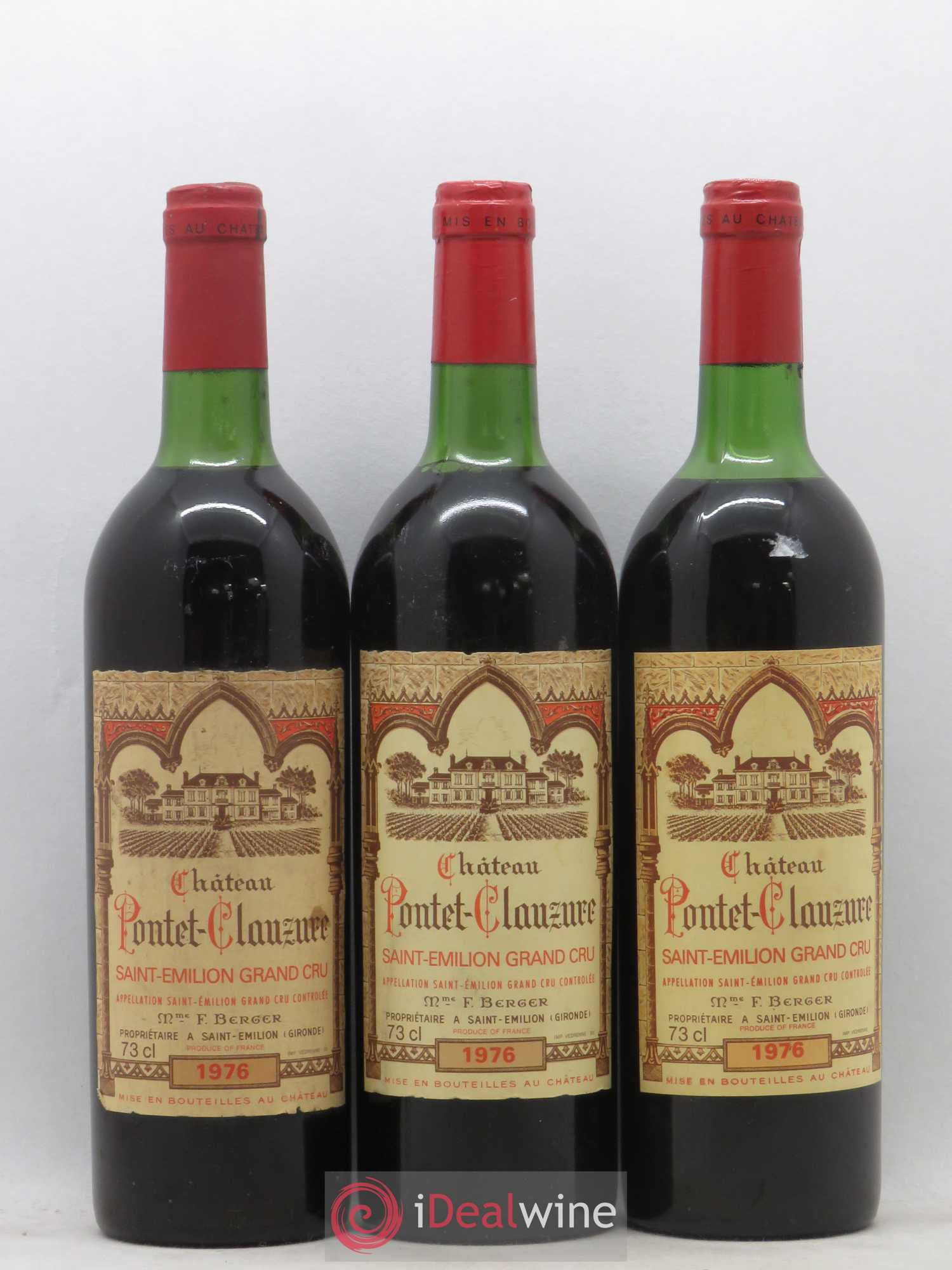 Saint-Émilion Chateau Pontet Clauzure 1976 - Posten von 6 Flaschen - 1